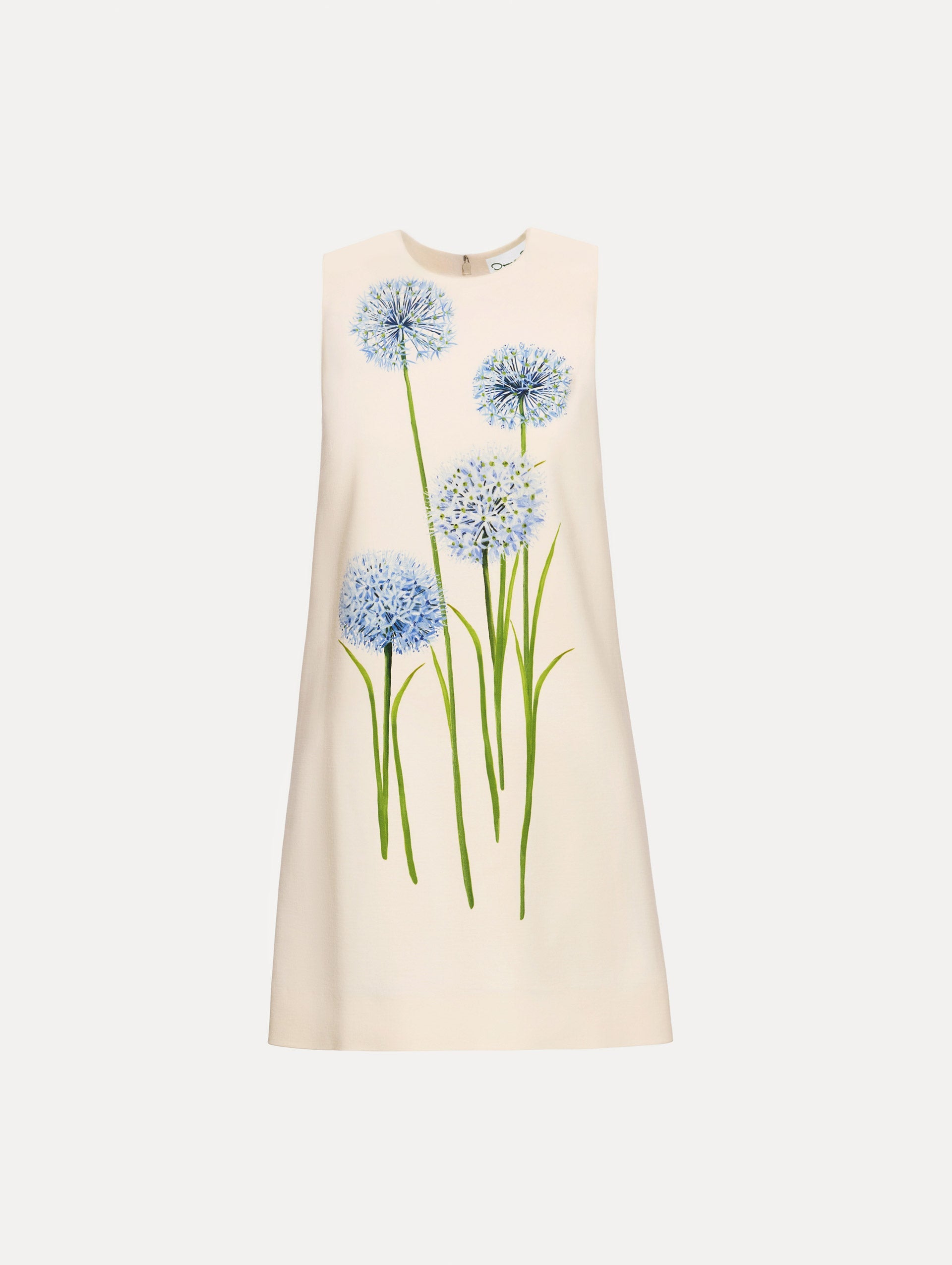 Allium Wool Shift Dress Blue/white / Oscar de la Renta