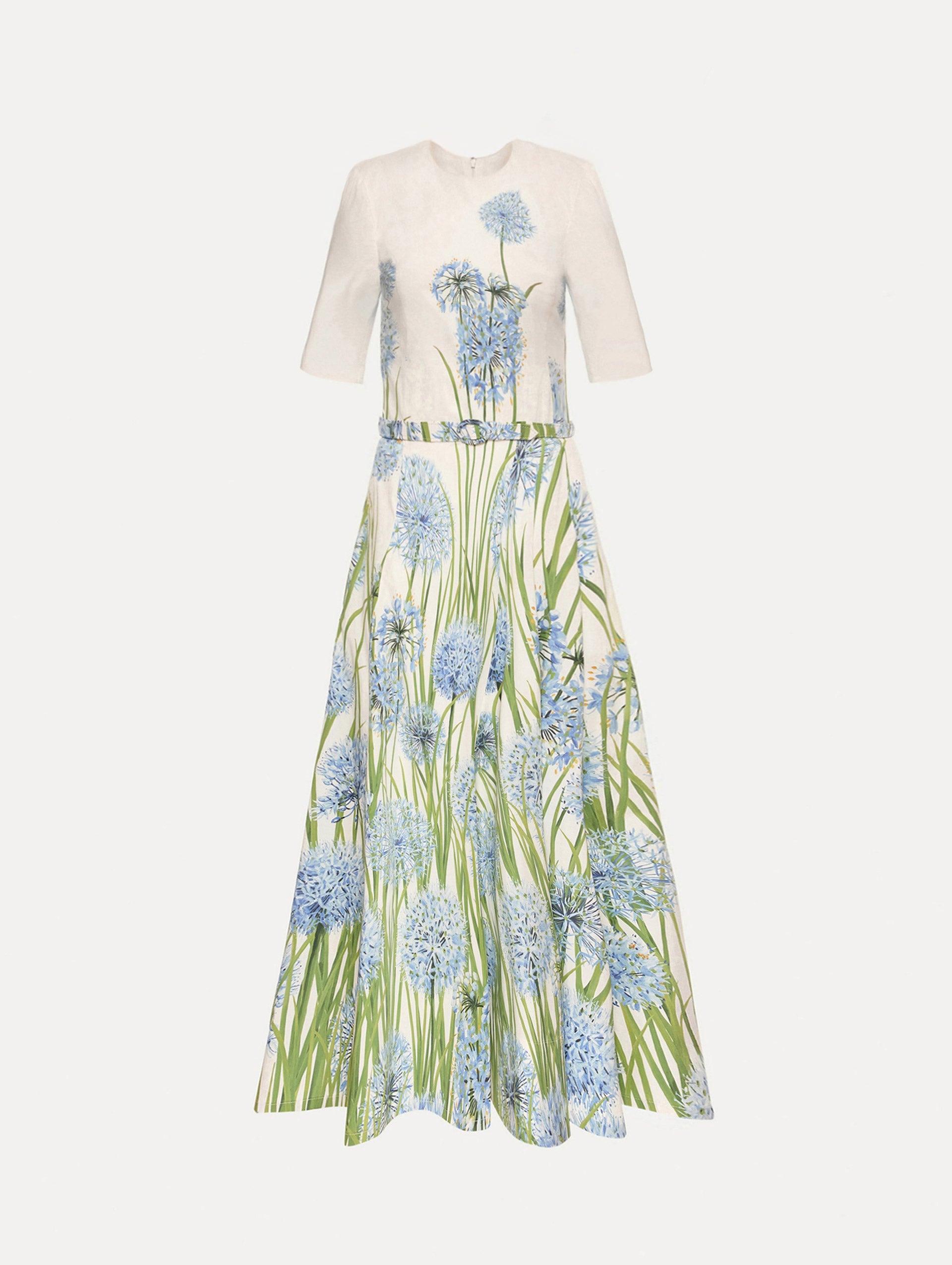 Degradé Allium Cotton Poplin Dress Blue/white / Oscar de la Renta