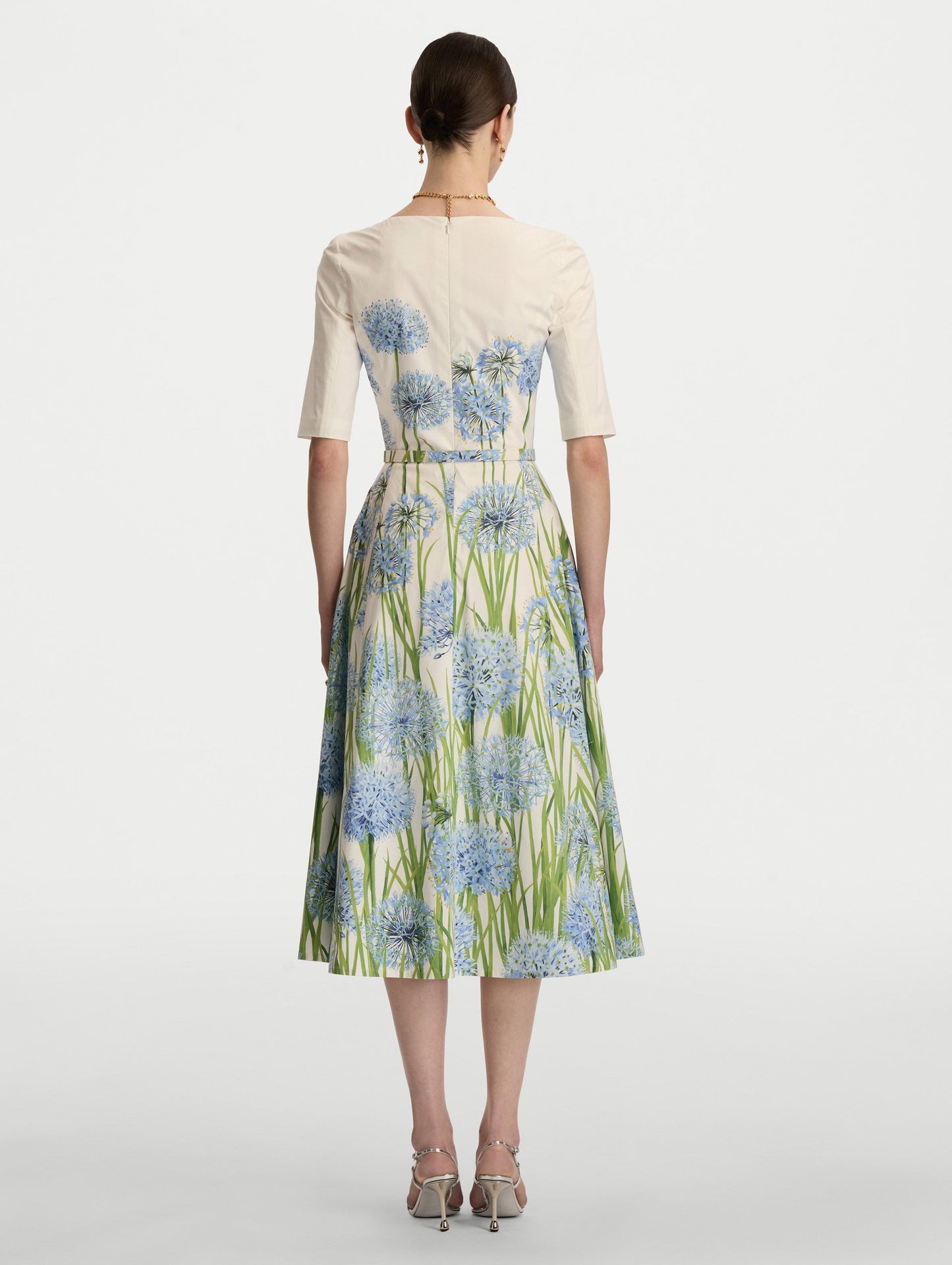 Degradé Allium Cotton Poplin Dress Blue/white / Oscar de la Renta