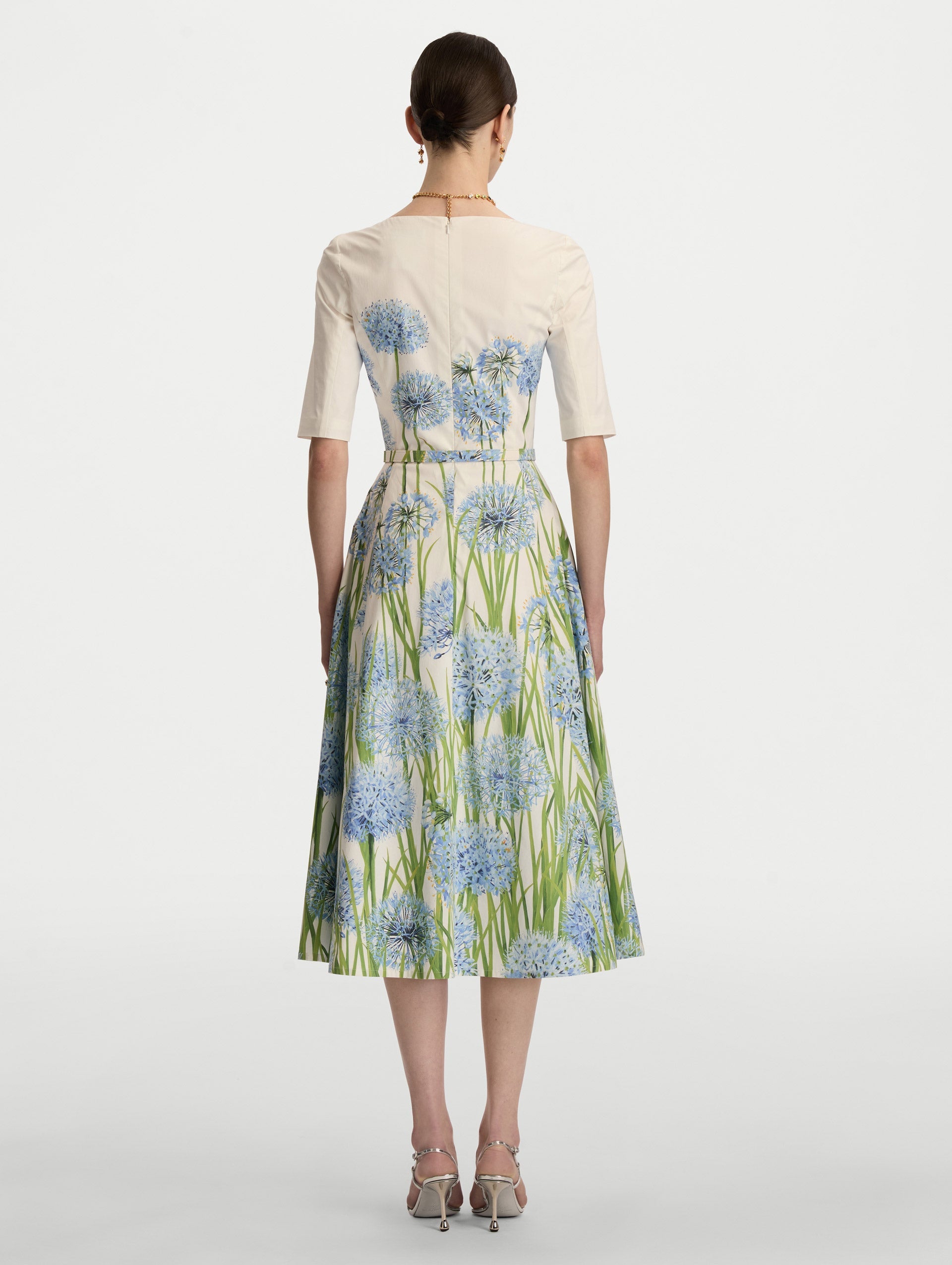 Degradé Allium Cotton Poplin Dress Blue/white / Oscar de la Renta