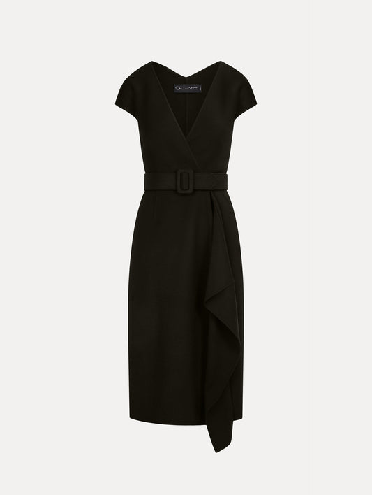 Wool-Blend Pencil Dress Black / Oscar de la Renta