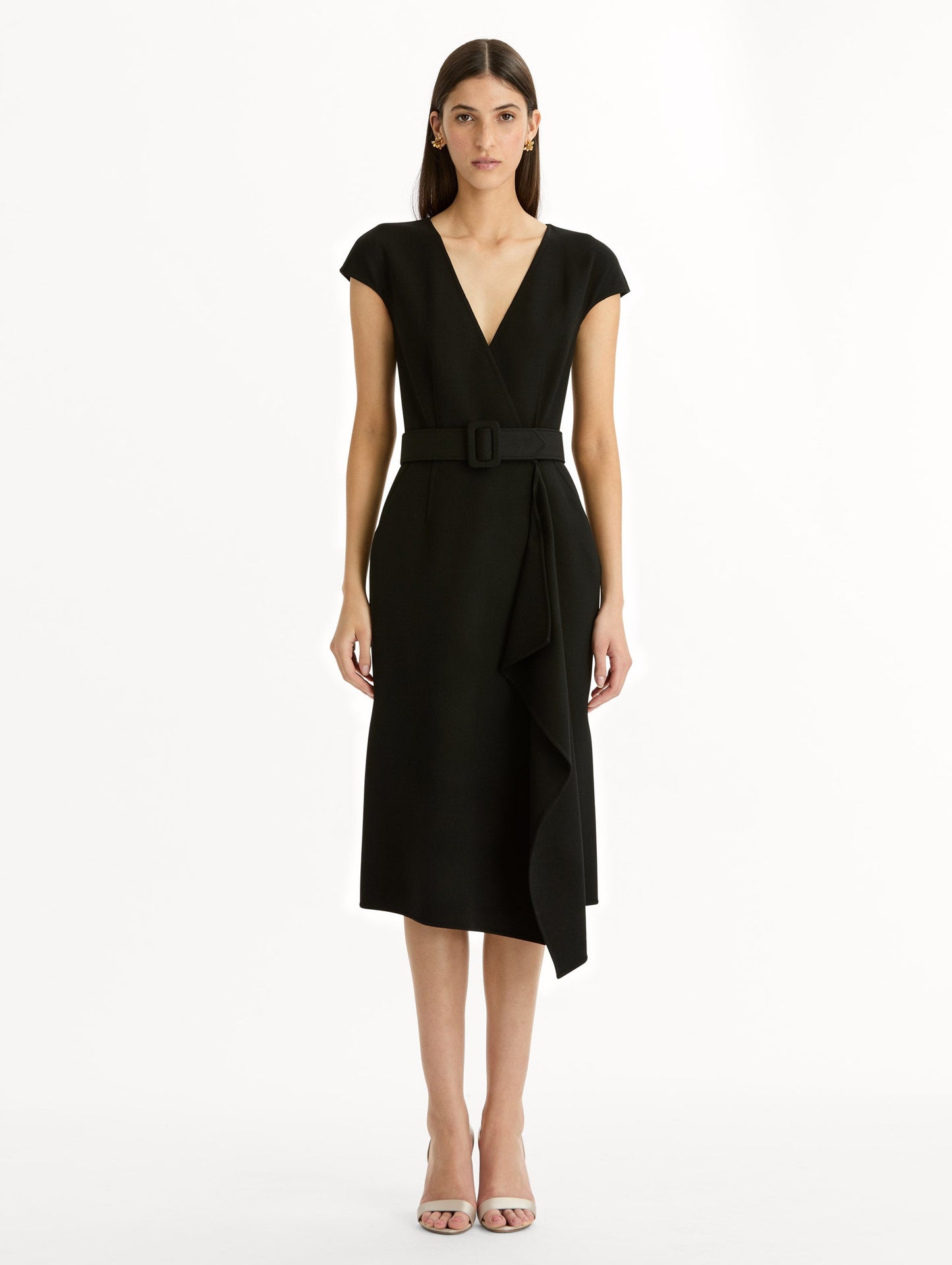 Wool-Blend Pencil Dress Black / Oscar de la Renta