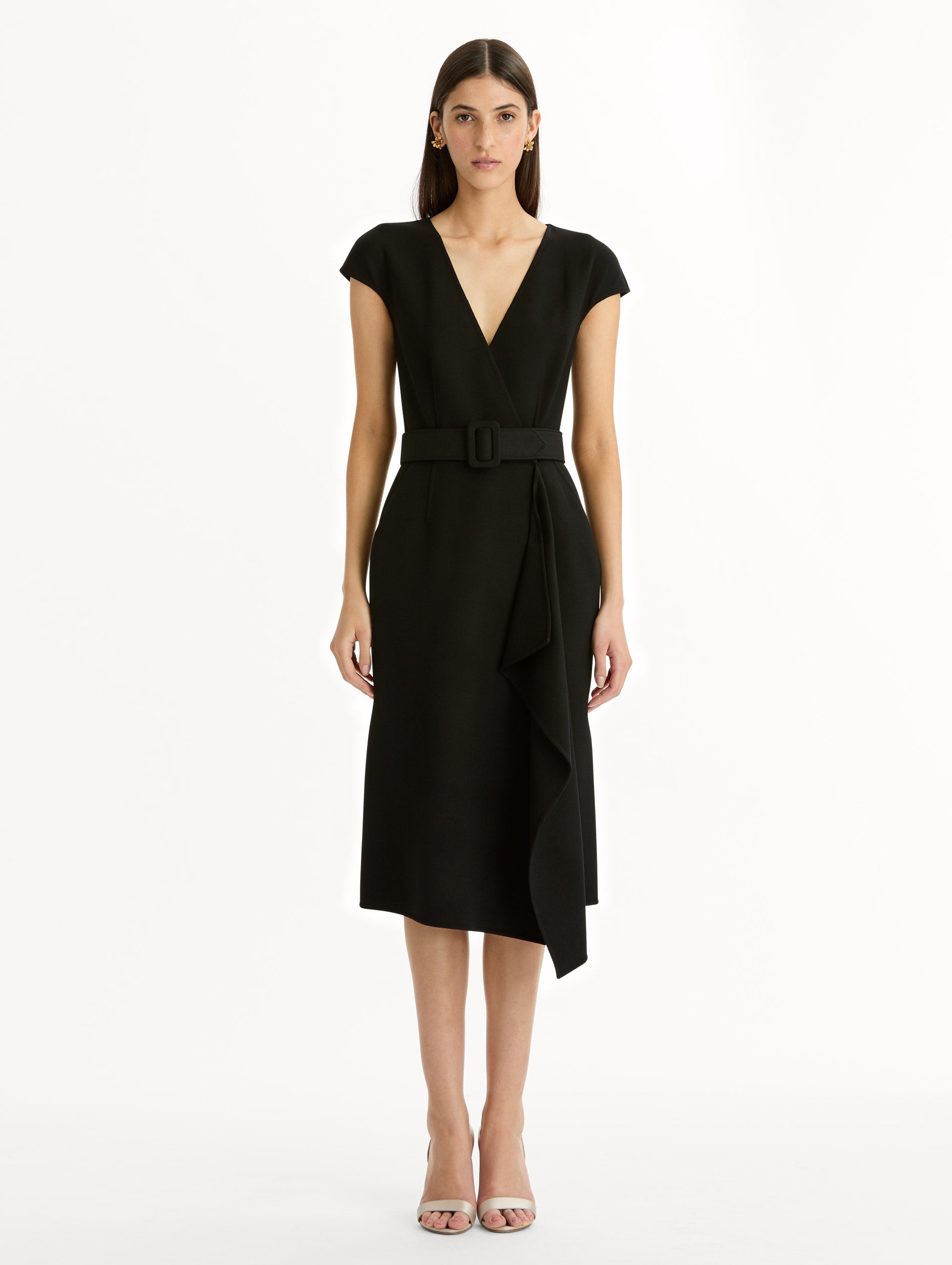 Wool-Blend Pencil Dress Black / Oscar de la Renta