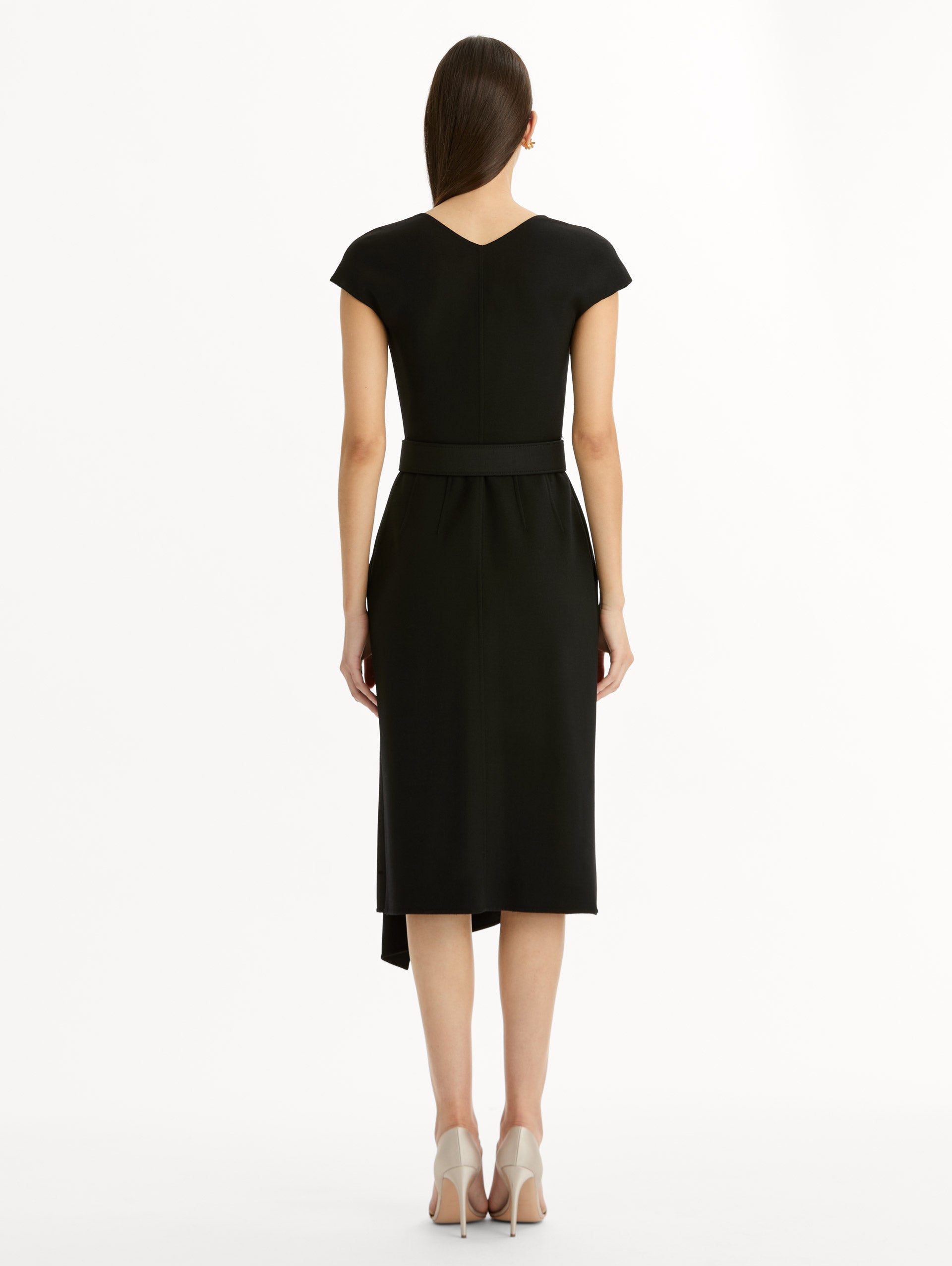 Wool-Blend Pencil Dress Black / Oscar de la Renta