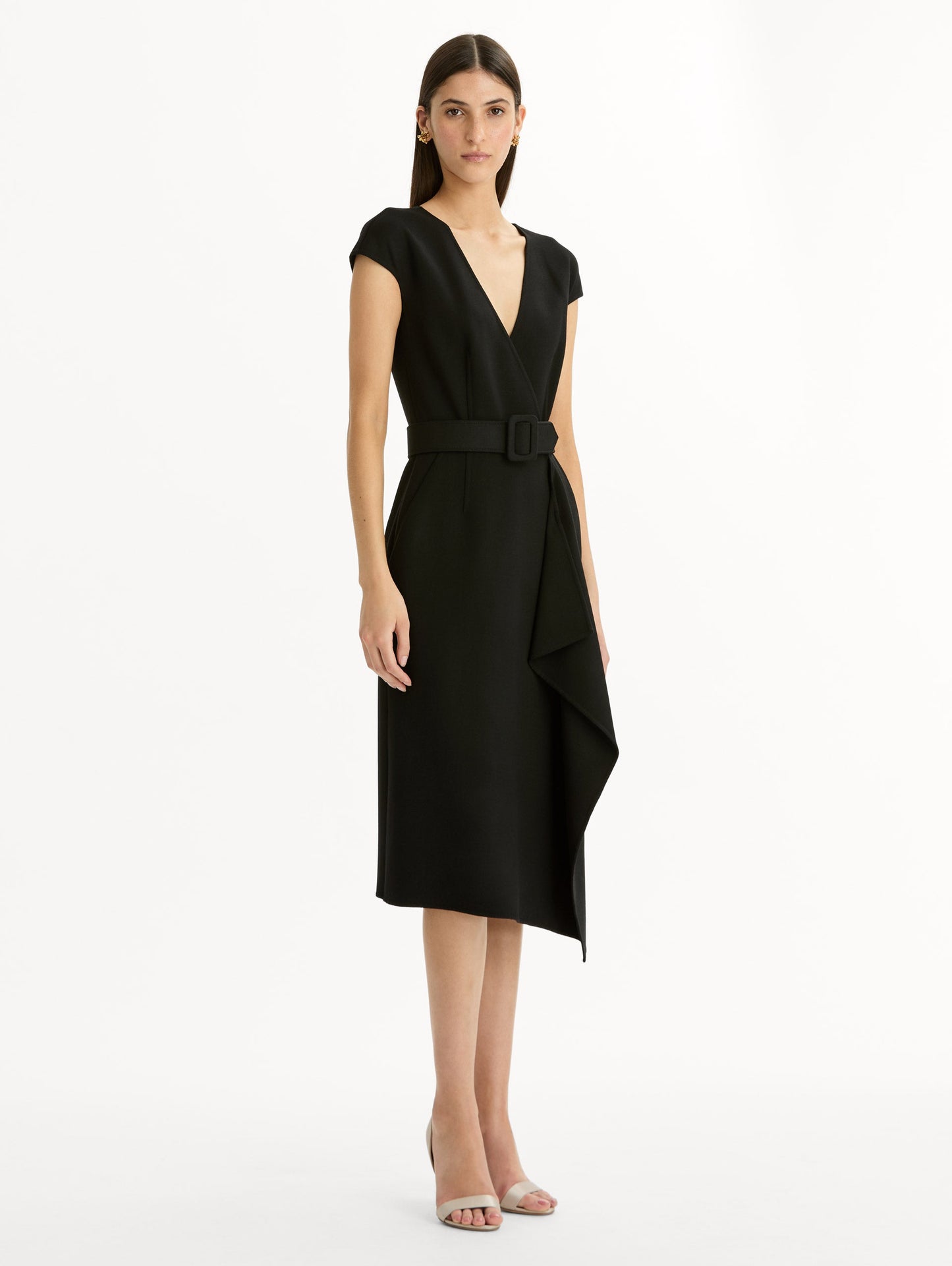 Wool-Blend Pencil Dress Black / Oscar de la Renta