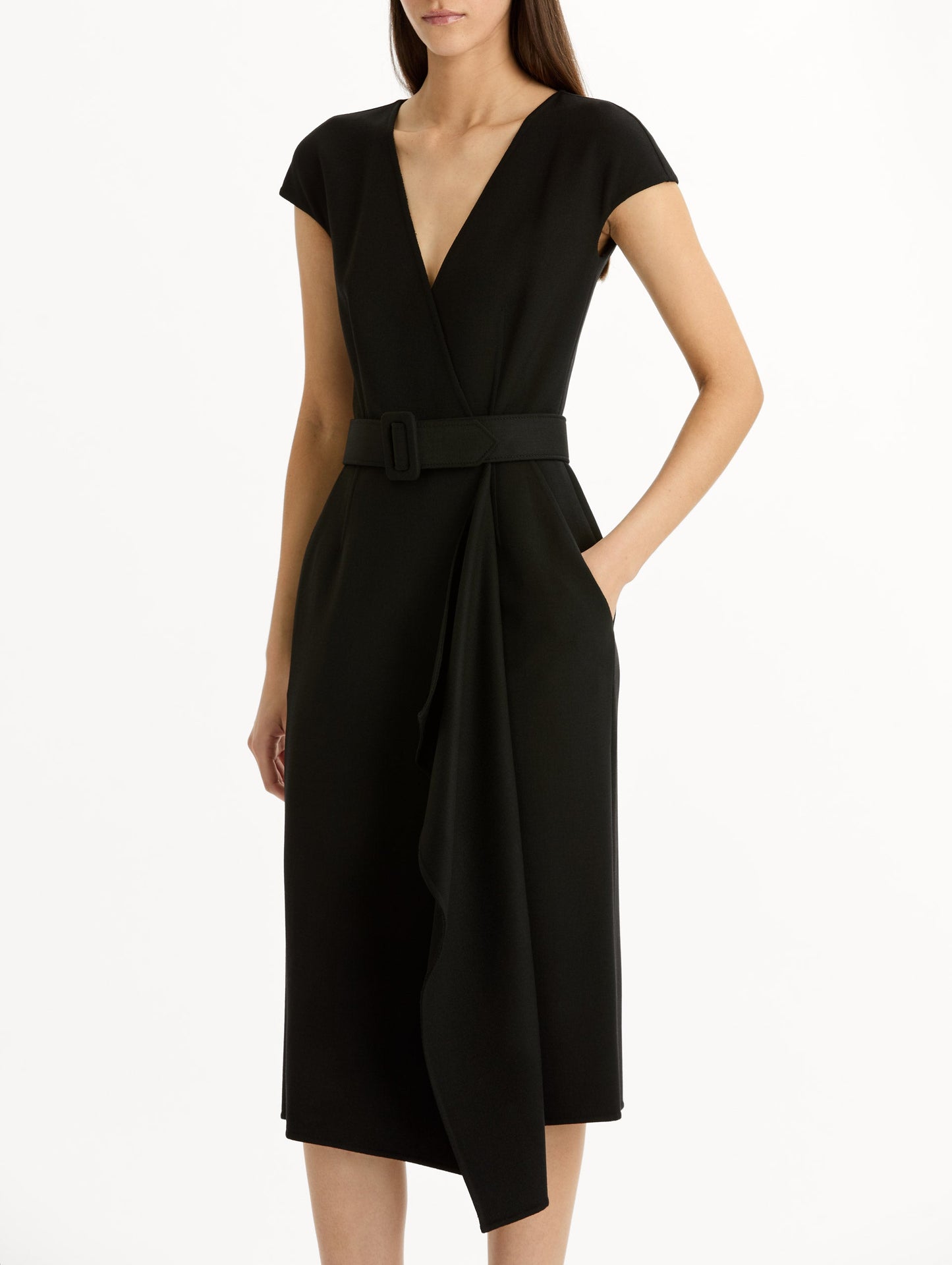 Wool-Blend Pencil Dress Black / Oscar de la Renta