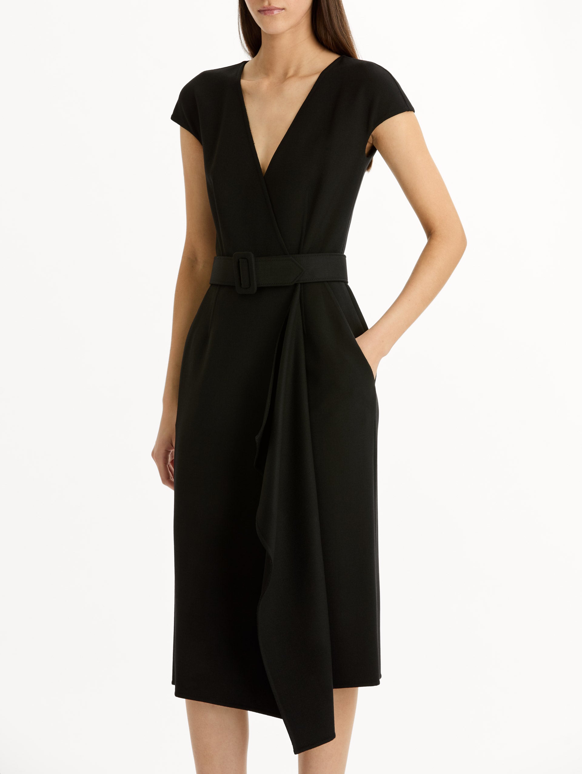 Wool-Blend Pencil Dress Black / Oscar de la Renta