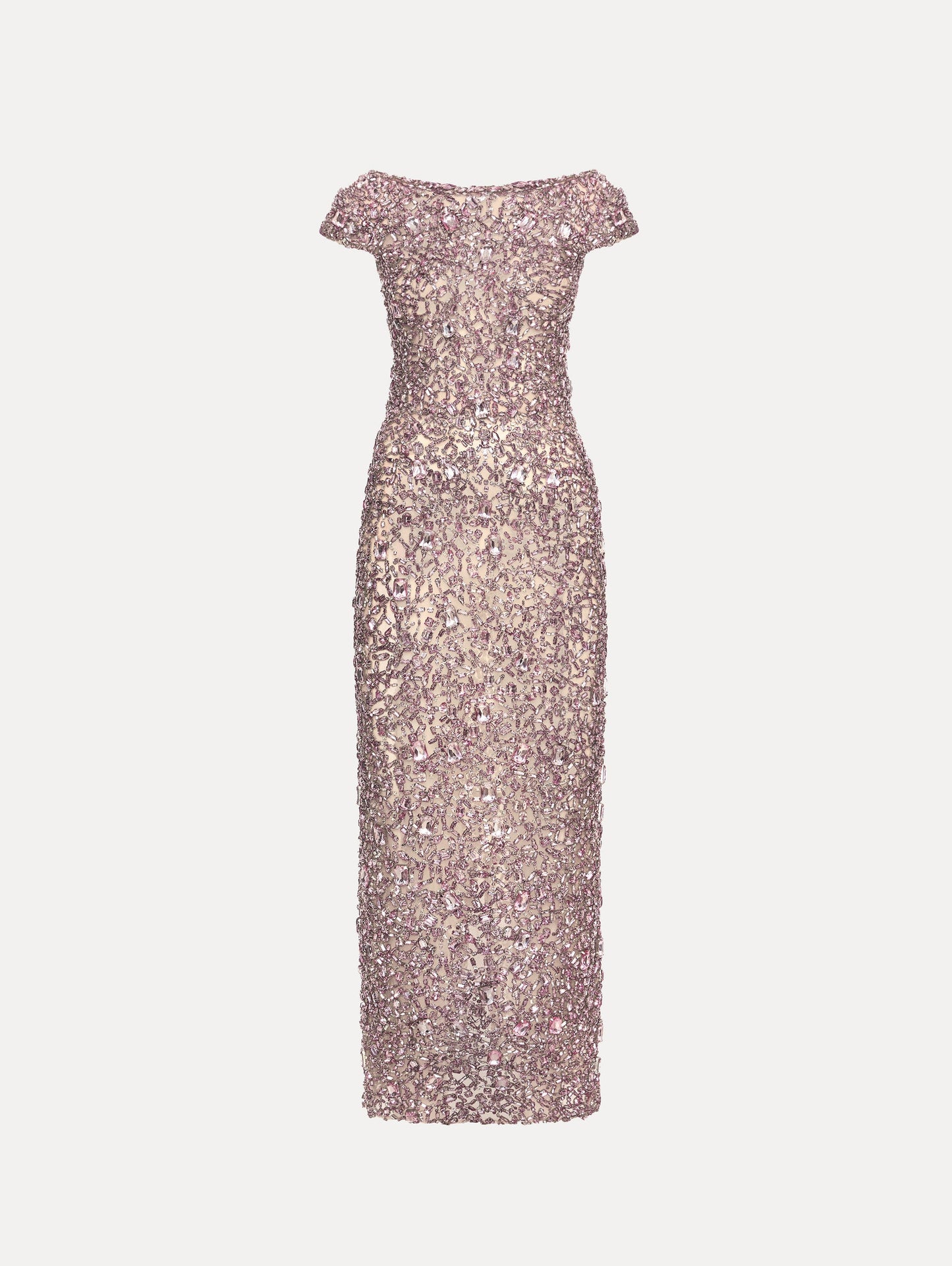 Mosaic Crystal Embroidered Gown Pink / Oscar de la Renta