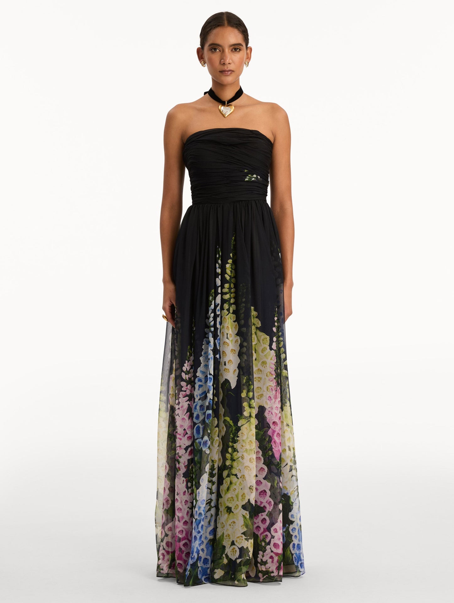 Degradé Foxglove Chiffon Gown Night sky multi / Oscar de la Renta