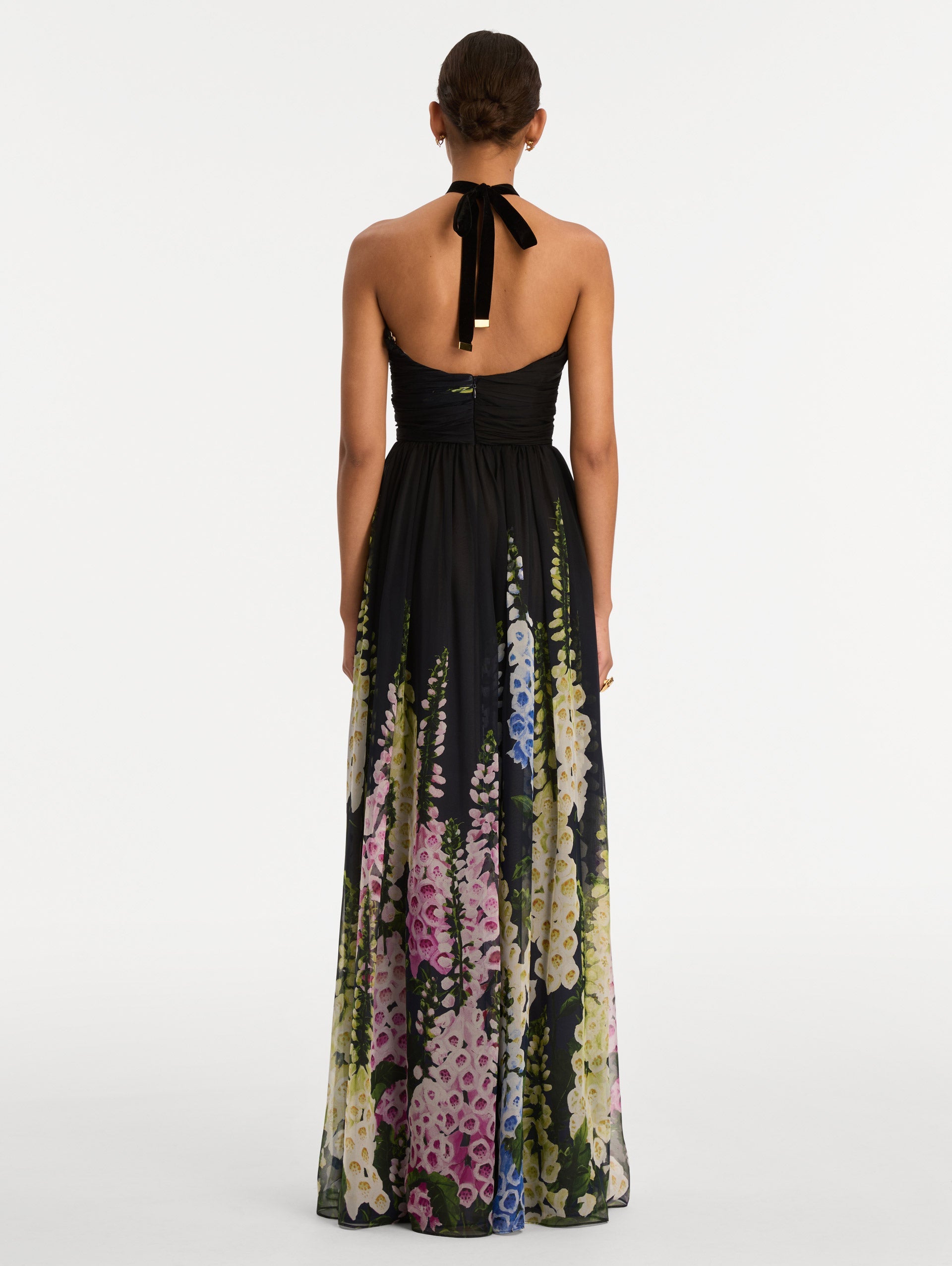Degradé Foxglove Chiffon Gown Night sky multi / Oscar de la Renta