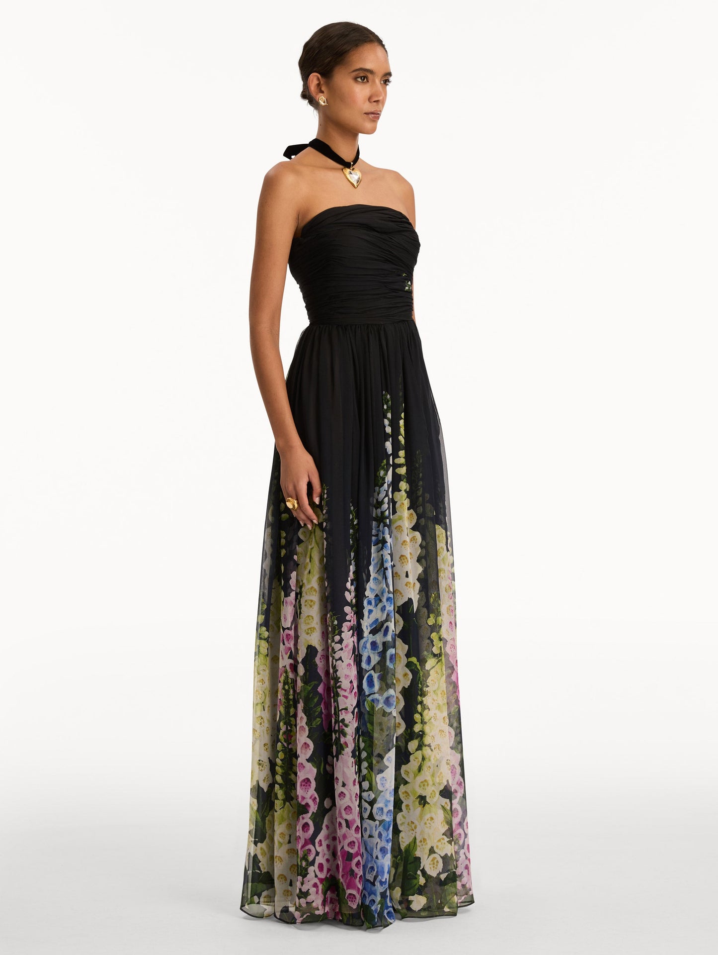 Degradé Foxglove Chiffon Gown Night sky multi / Oscar de la Renta