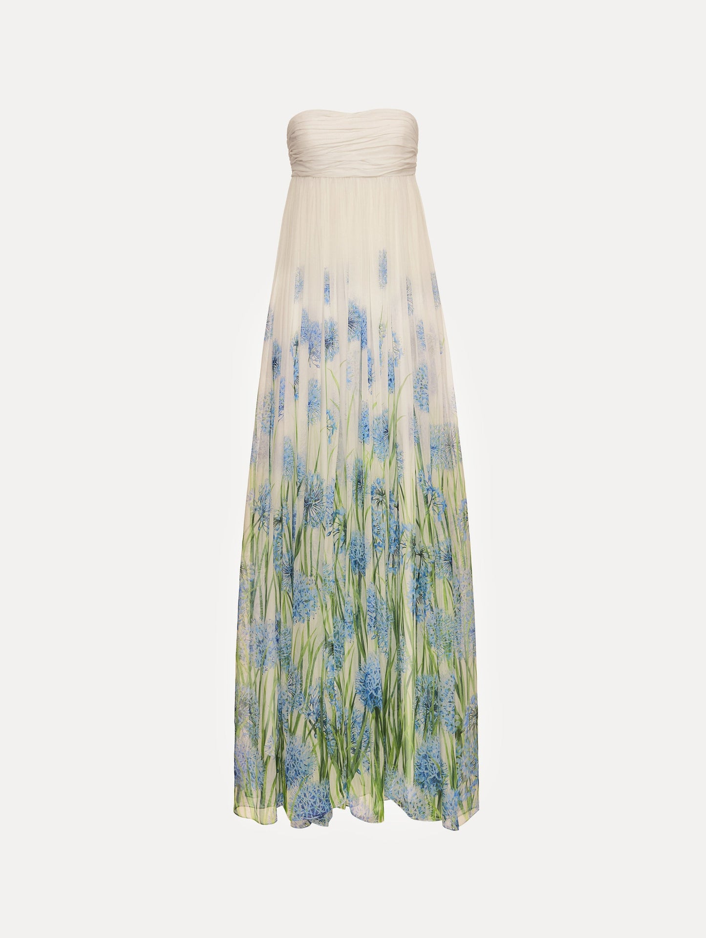 Degradé Allium Chiffon Gown Blue/white / Oscar de la Renta