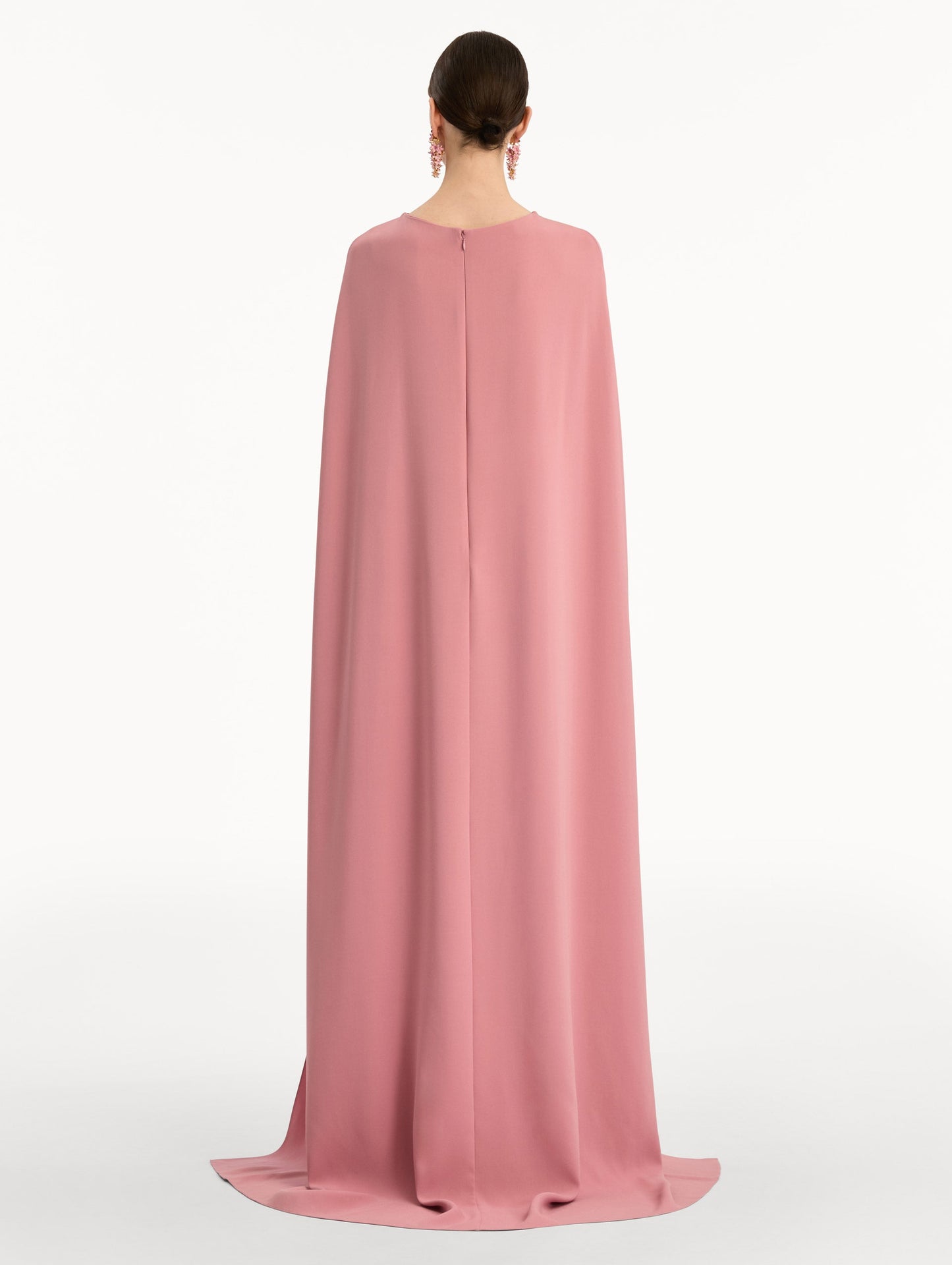 Brooch Embroidered Cape-Back Caftan Antique rose / Oscar de la Renta