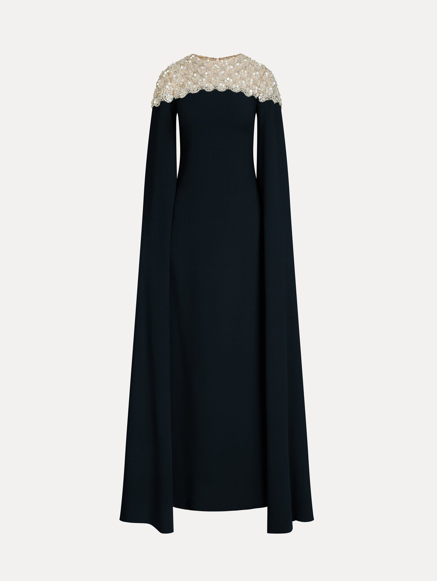 Mother of Pearl Embroidered Caftan Navy / Oscar de la Renta