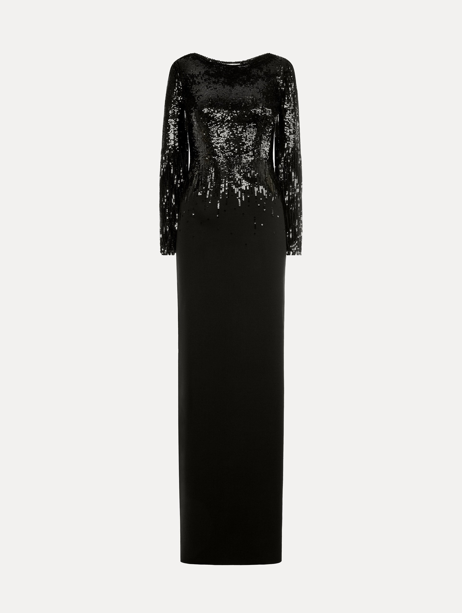 Sequin Fringe Gown Black / Oscar de la Renta