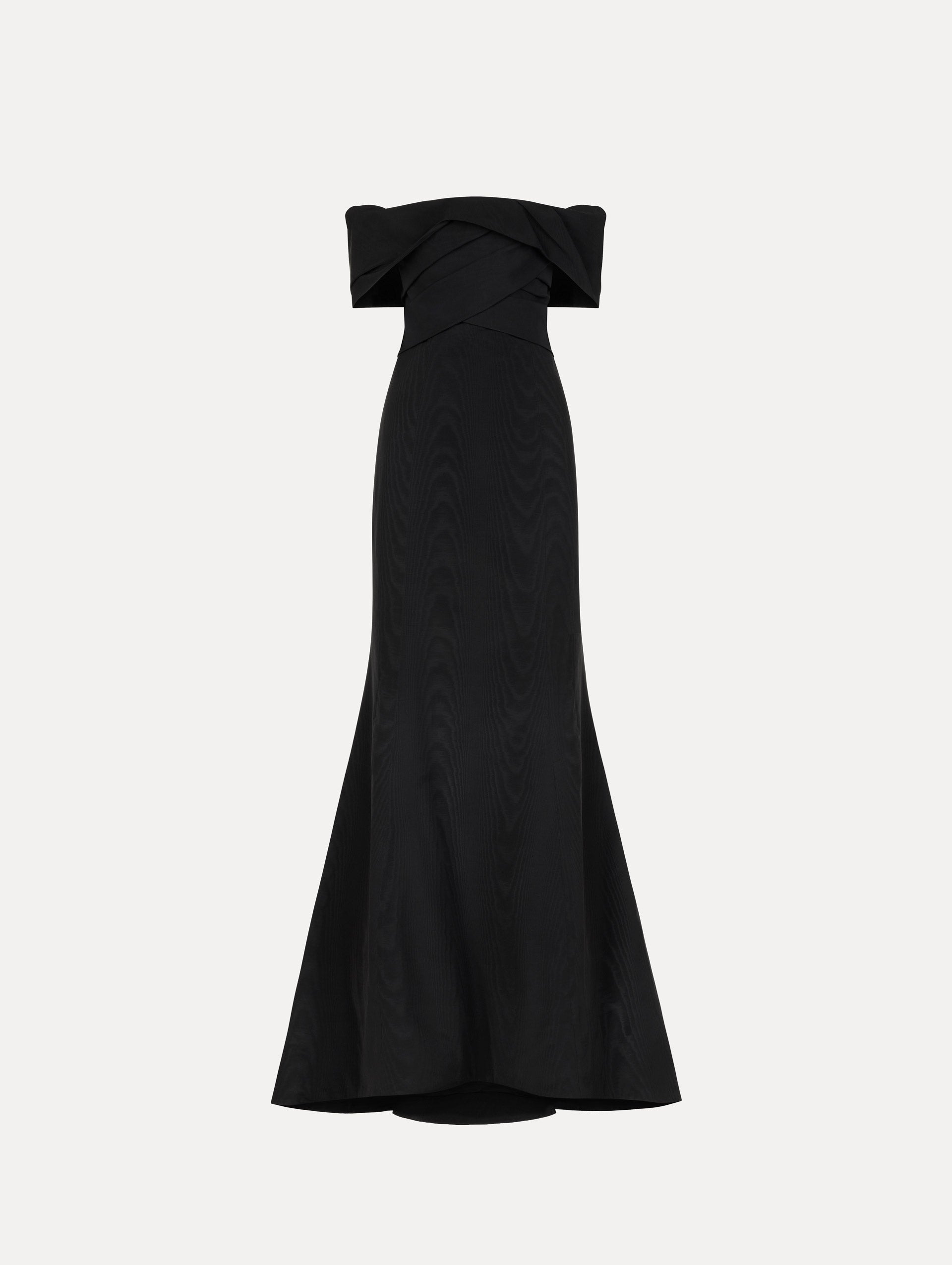 Drape-Detailed Trumpet Gown Black / Oscar de la Renta