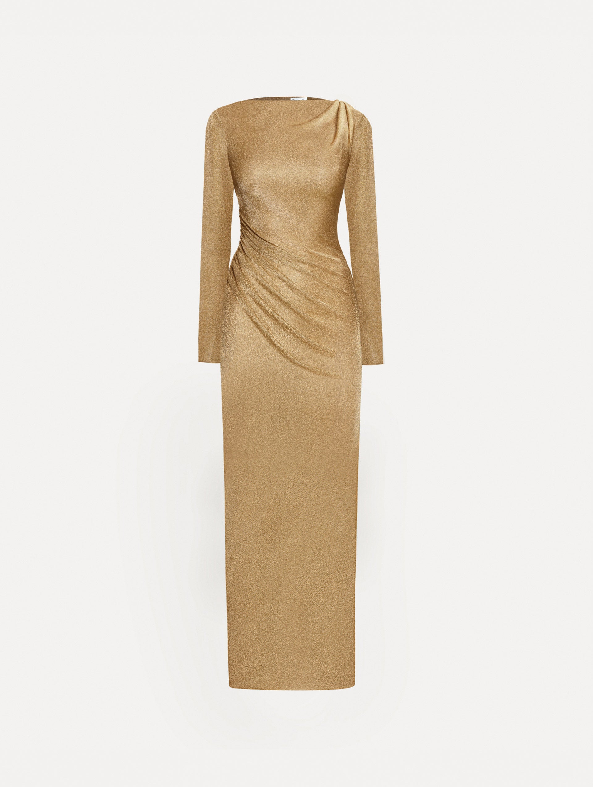 Metallic Jersey Draped Gown Gold / Oscar de la Renta