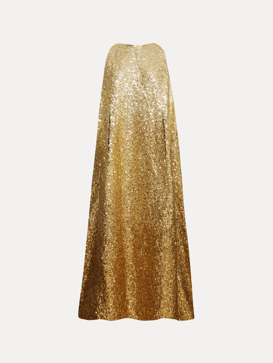 Metallic Ombré Sequin Embroidered Caftan Multi metallic / Oscar de la Renta