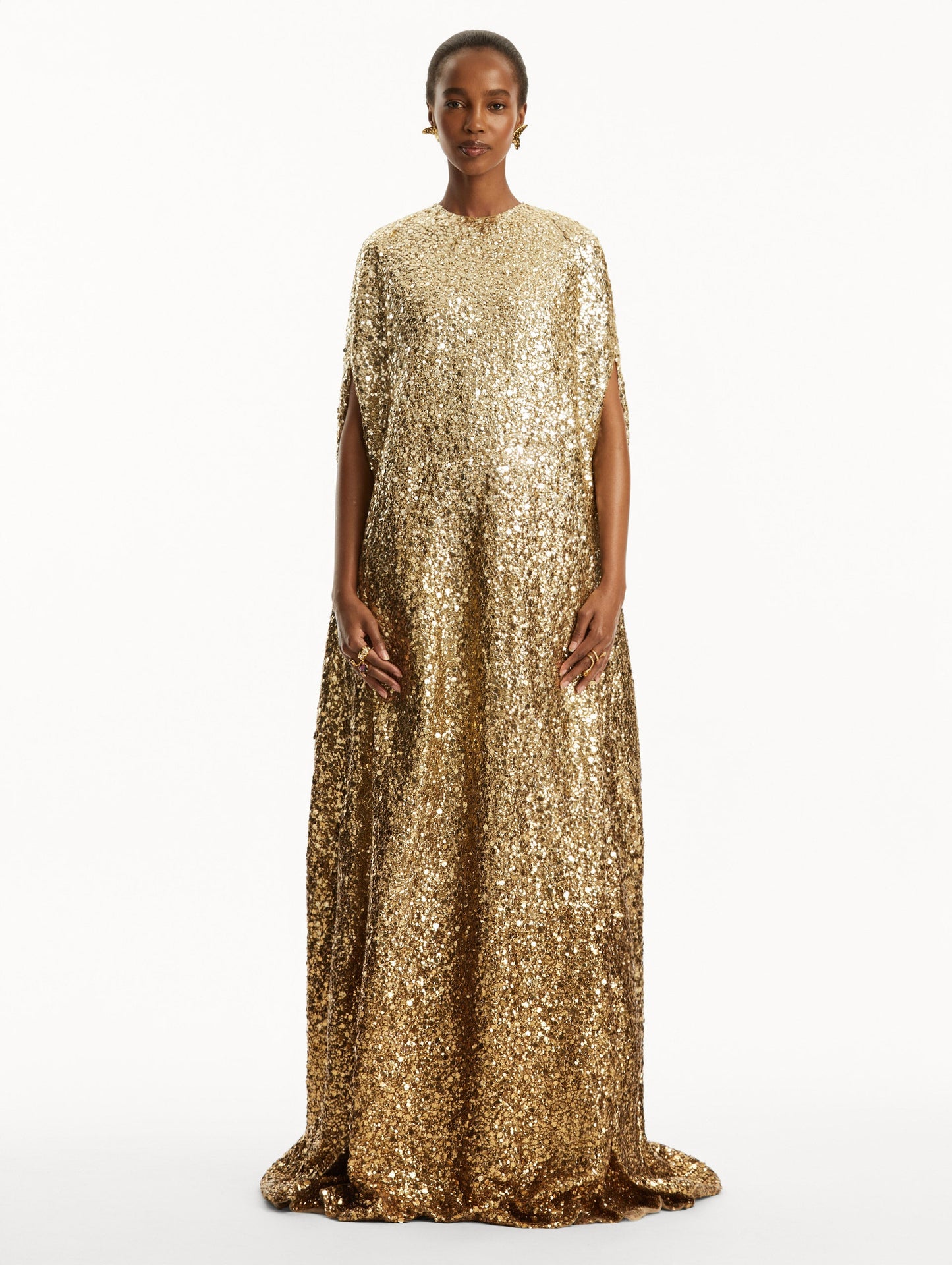 Metallic Ombré Sequin Embroidered Caftan Multi metallic / Oscar de la Renta