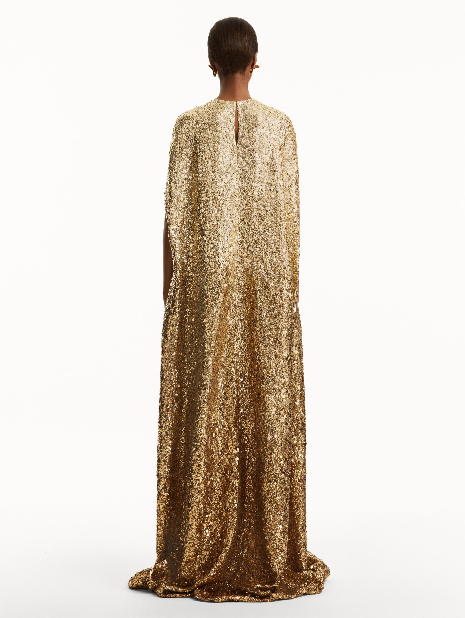 Metallic Ombré Sequin Embroidered Caftan Multi metallic / Oscar de la Renta