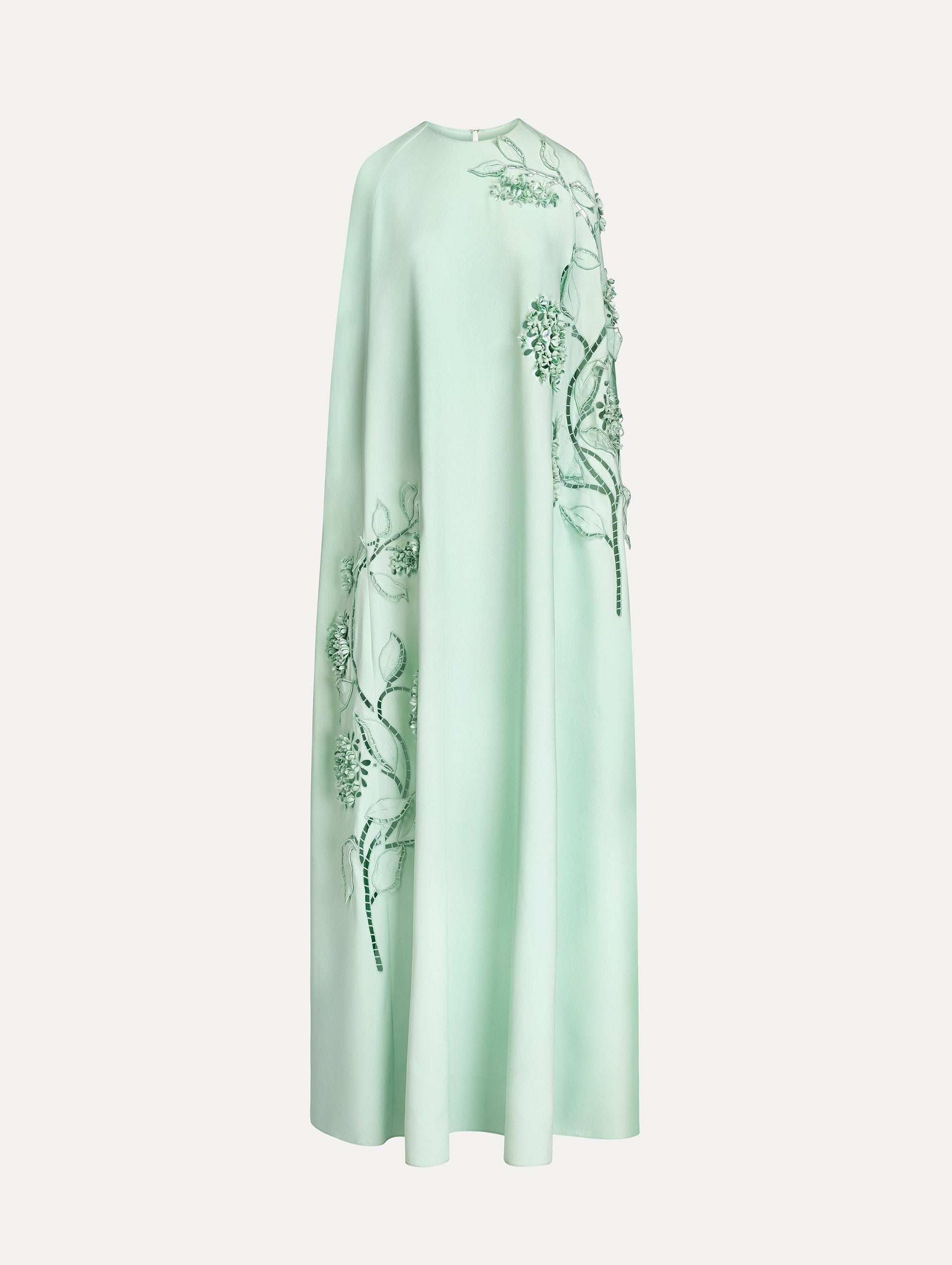 Porcelain Flower Cutout Caftan Frosted mint / Oscar de la Renta