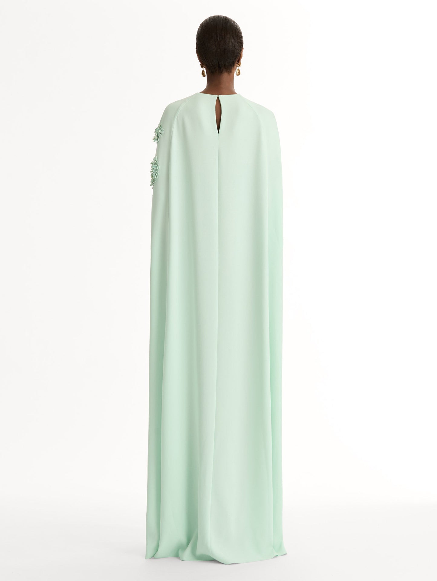 Porcelain Flower Cutout Caftan Frosted mint / Oscar de la Renta