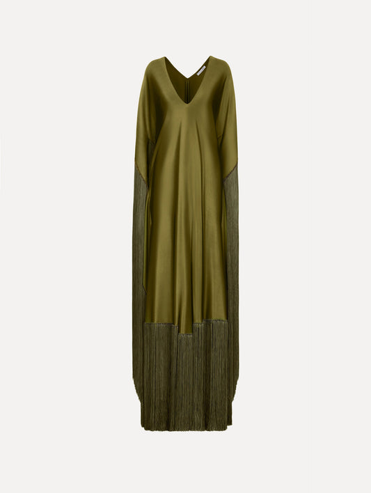 Fringe Jersey Caftan Rich olive / Oscar de la Renta