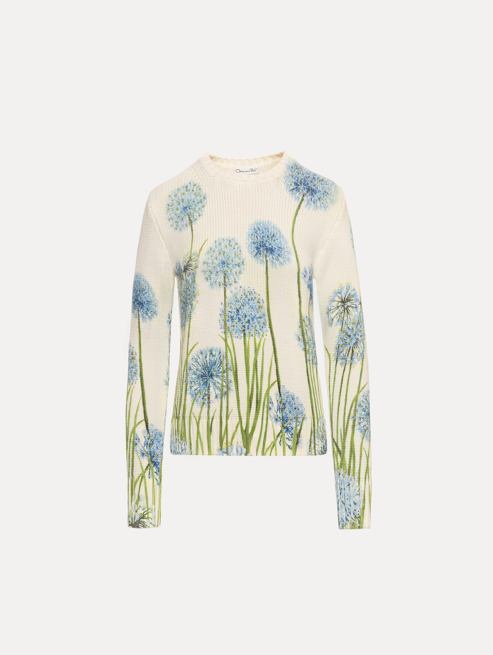 Allium Printed Pullover Blue/white / Oscar de la Renta