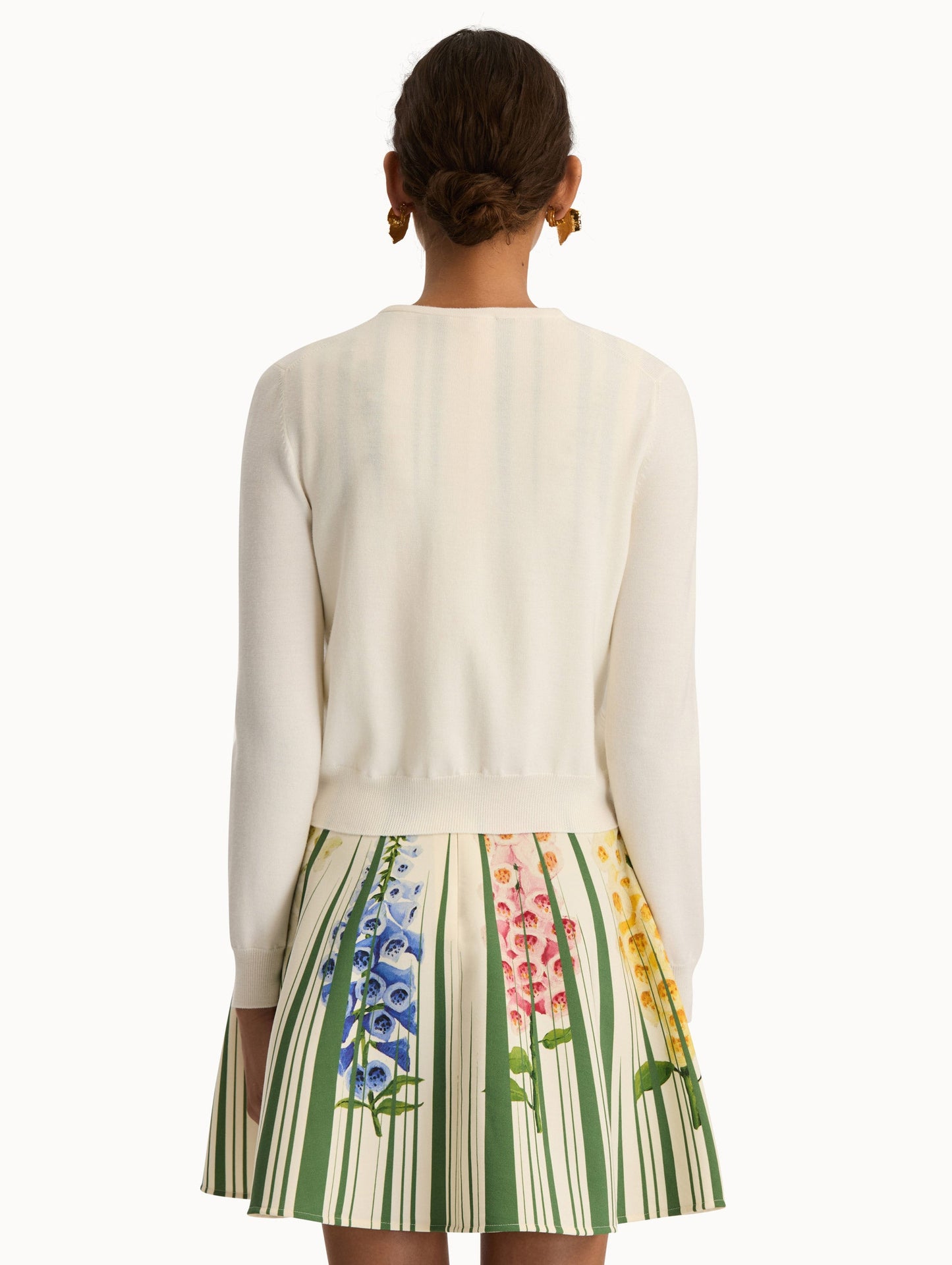 Foxglove Threadwork Cardigan Ivory / Oscar de la Renta