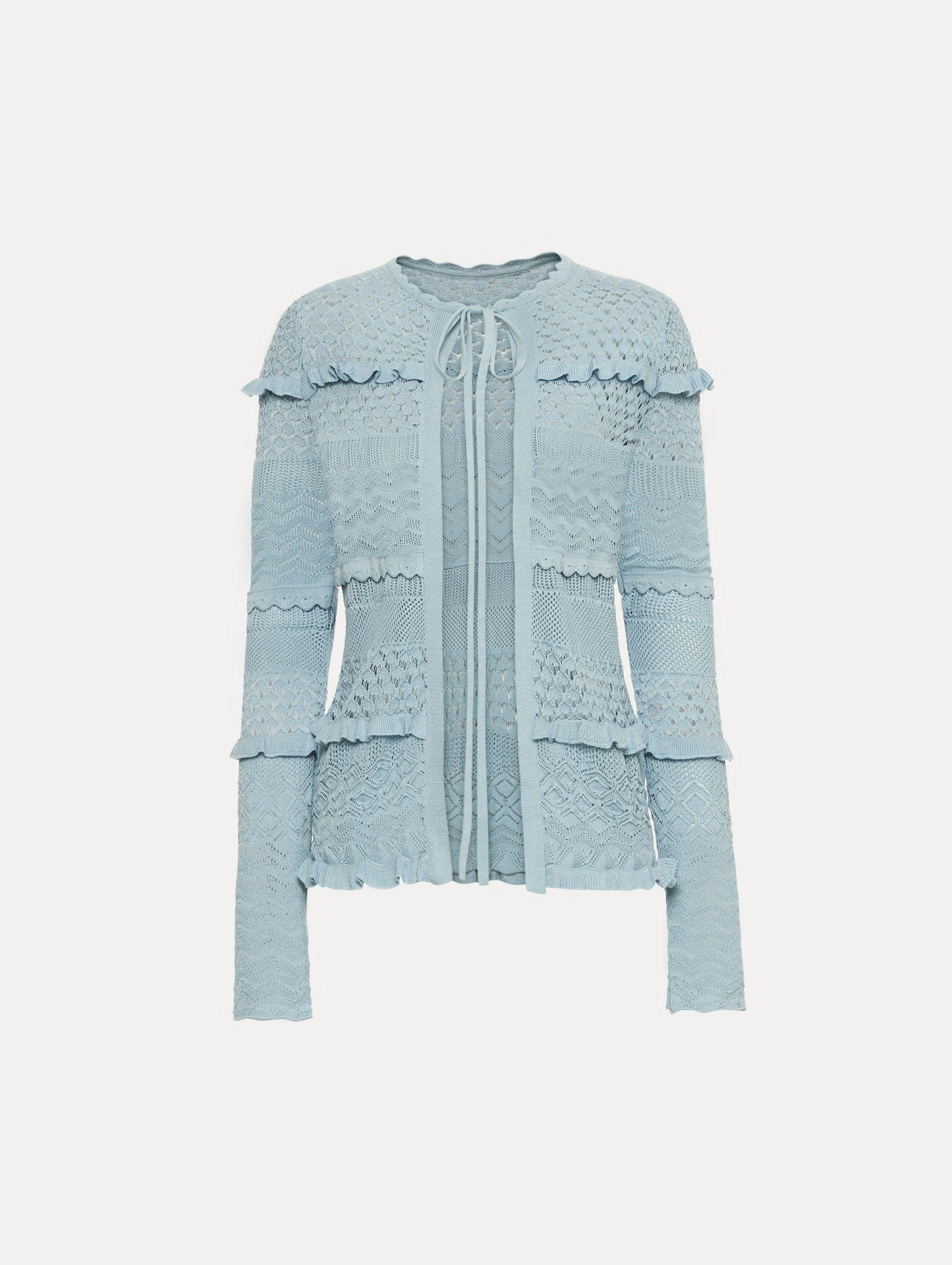 Scallop Trim Cardigan Sky / Oscar de la Renta