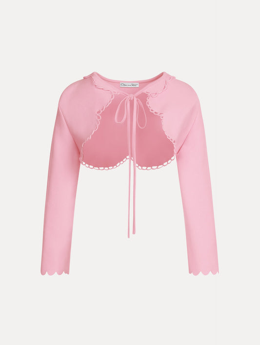 Scallop Trim Knit Bolero Tulip / Oscar de la Renta