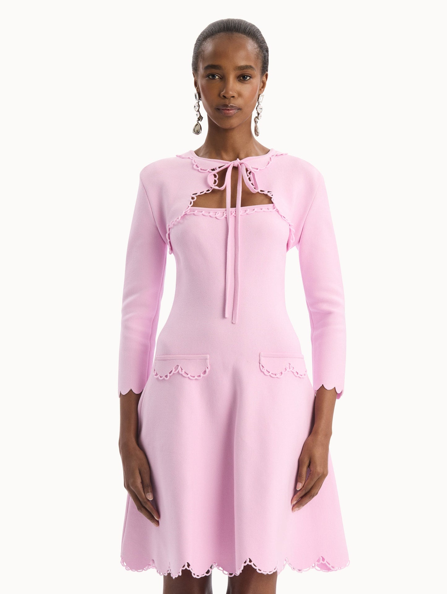 Scallop Trim Knit Bolero Tulip / Oscar de la Renta