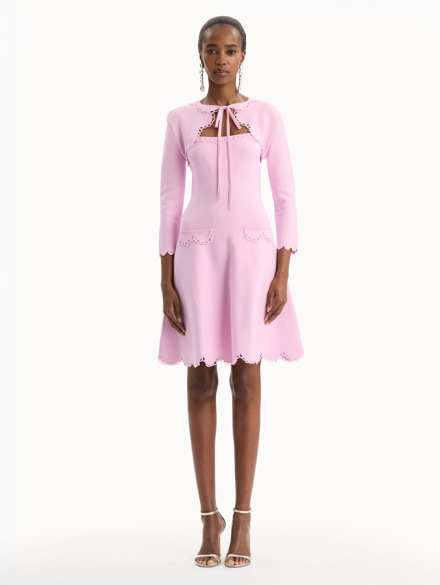 Scallop Trim Knit Bolero Tulip / Oscar de la Renta