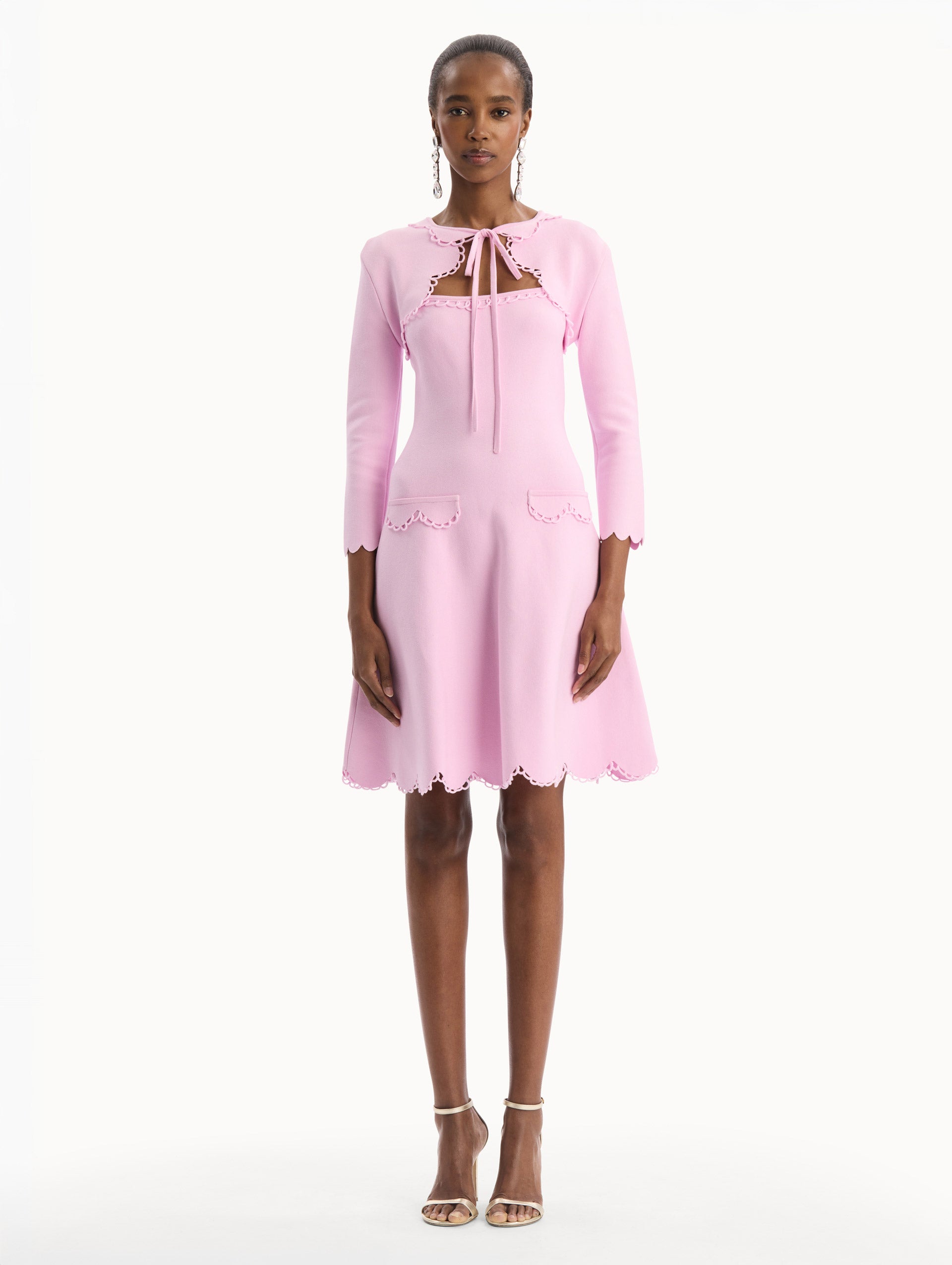 Scallop Trim Knit Bolero Tulip / Oscar de la Renta