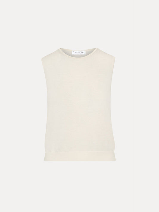 Wool-Blend Tank Ivory / Oscar de la Renta