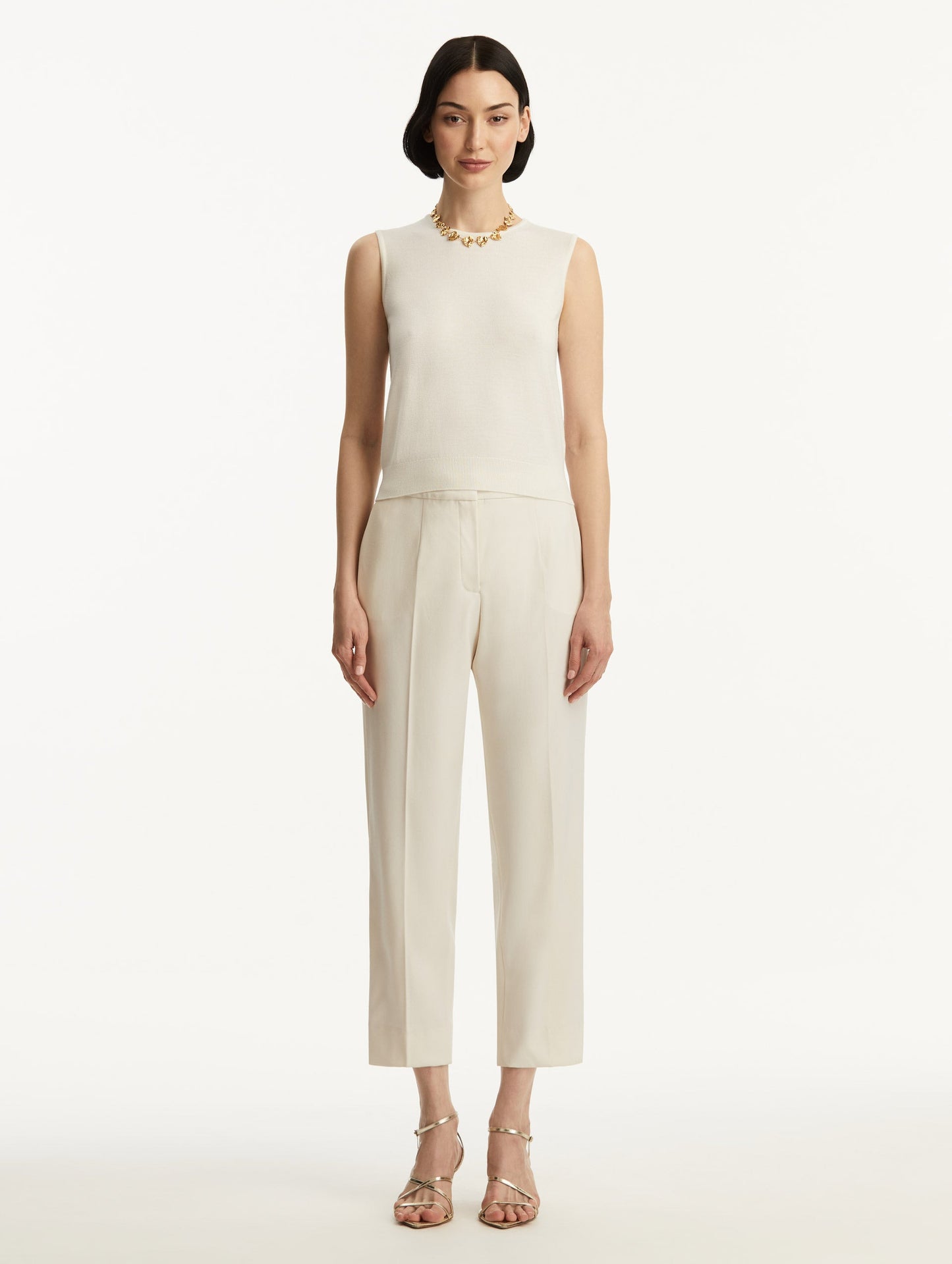 Wool-Blend Tank Ivory / Oscar de la Renta