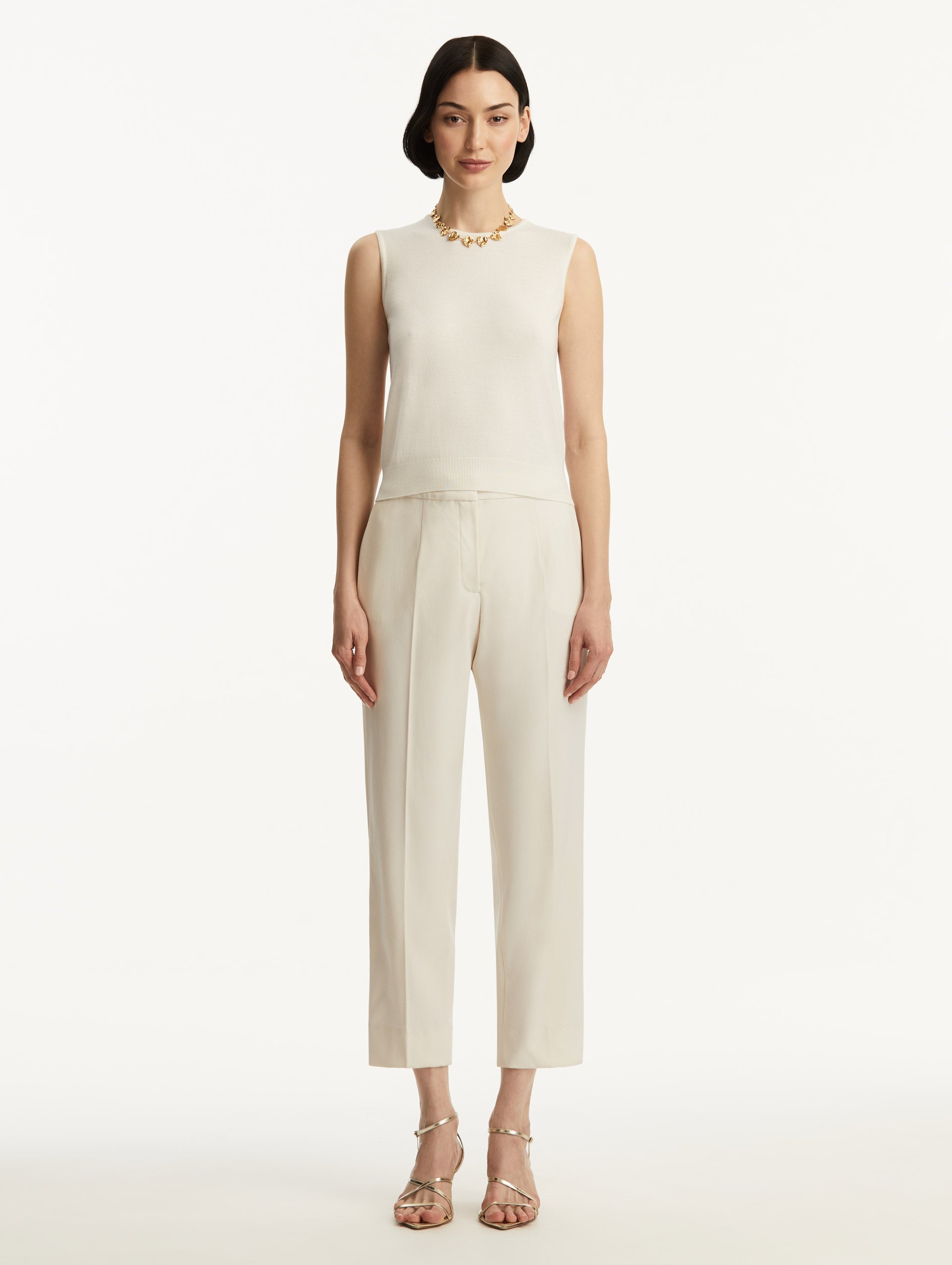 Wool-Blend Tank Ivory / Oscar de la Renta