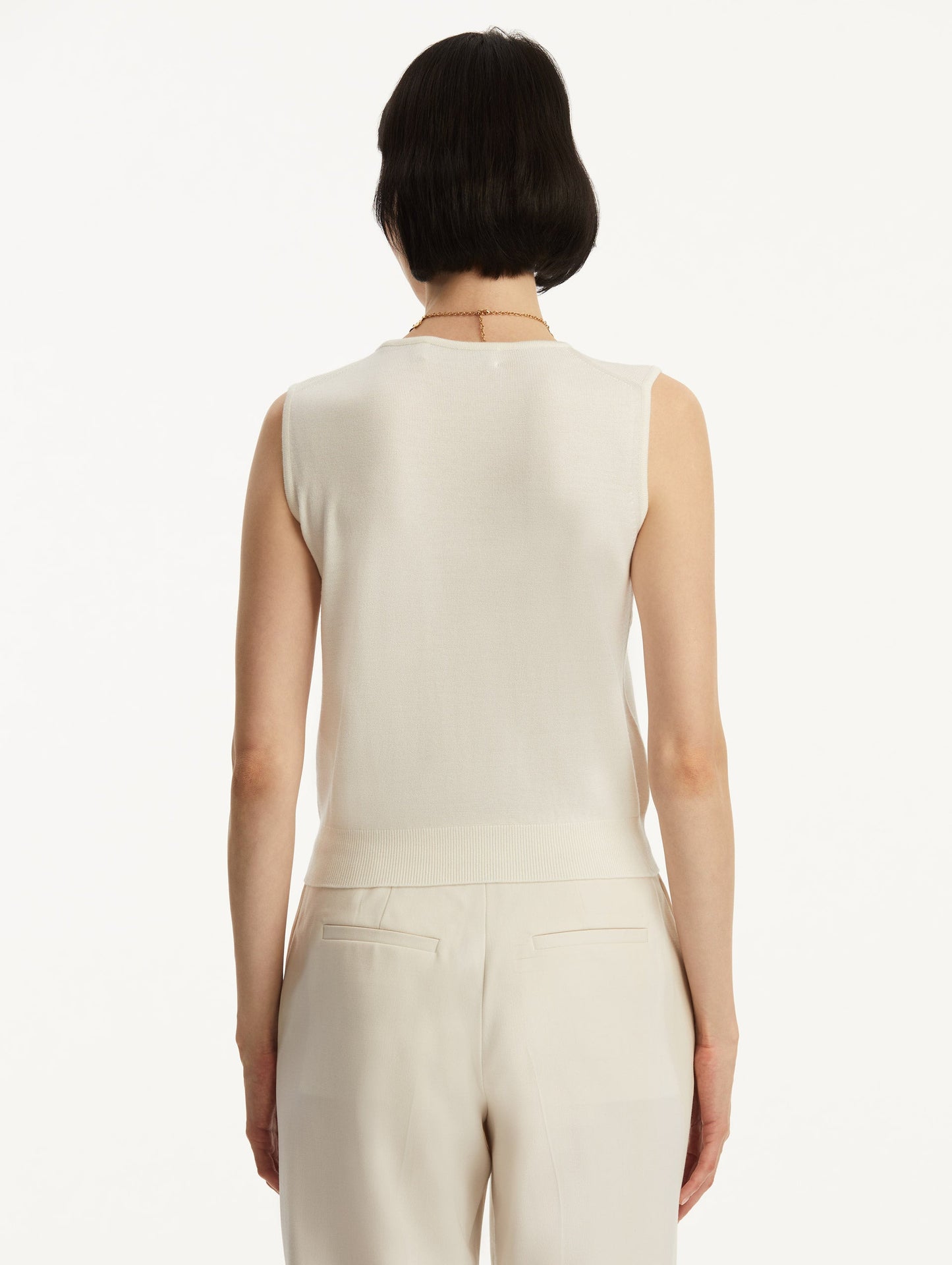 Wool-Blend Tank Ivory / Oscar de la Renta