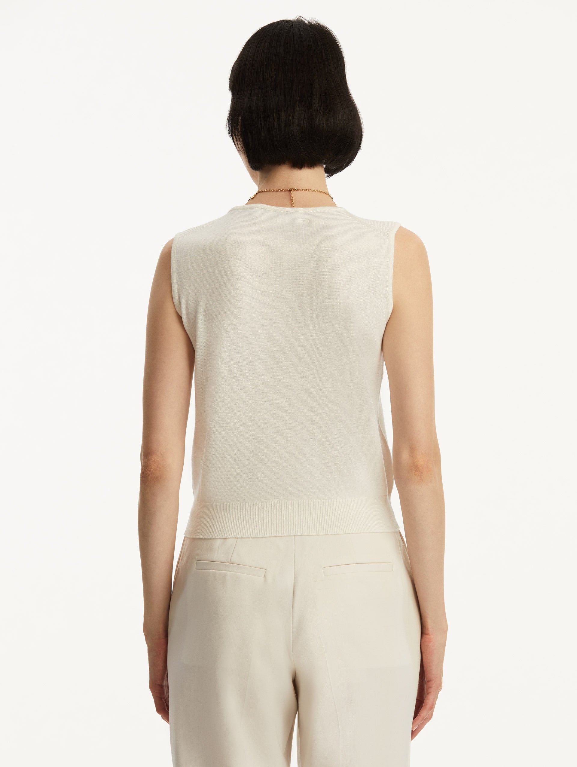 Wool-Blend Tank Ivory / Oscar de la Renta