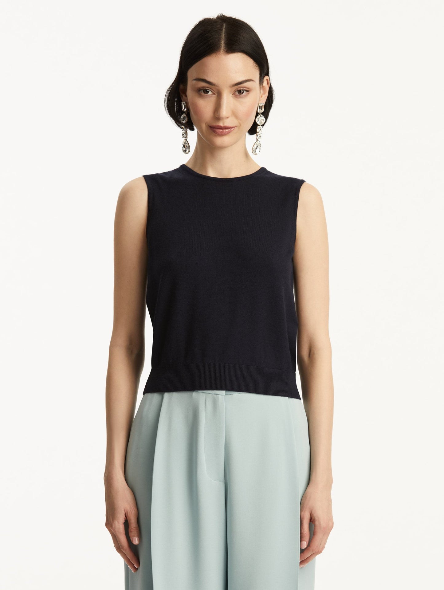Wool-Blend Tank Navy / Oscar de la Renta