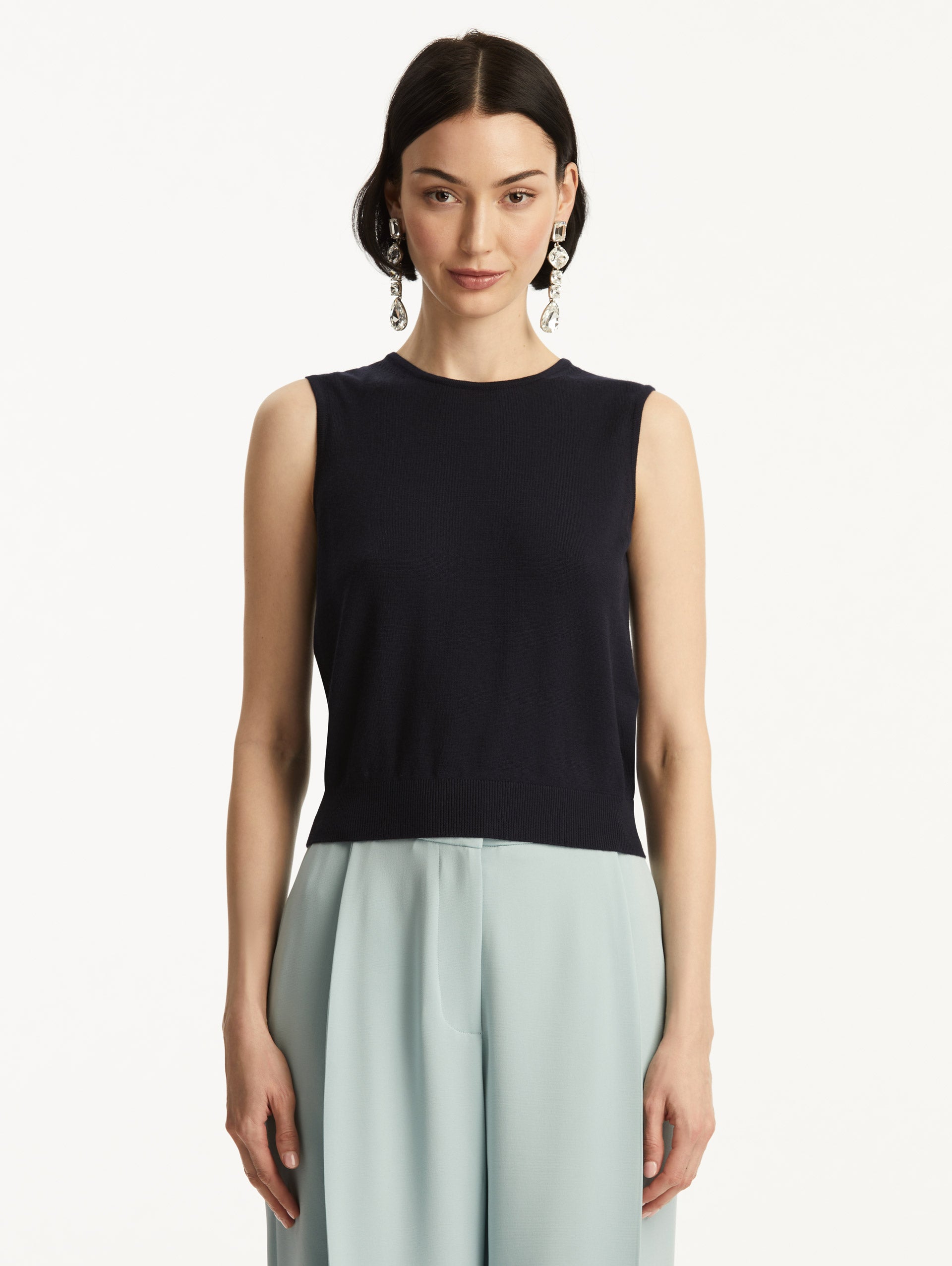 Wool-Blend Tank Navy / Oscar de la Renta