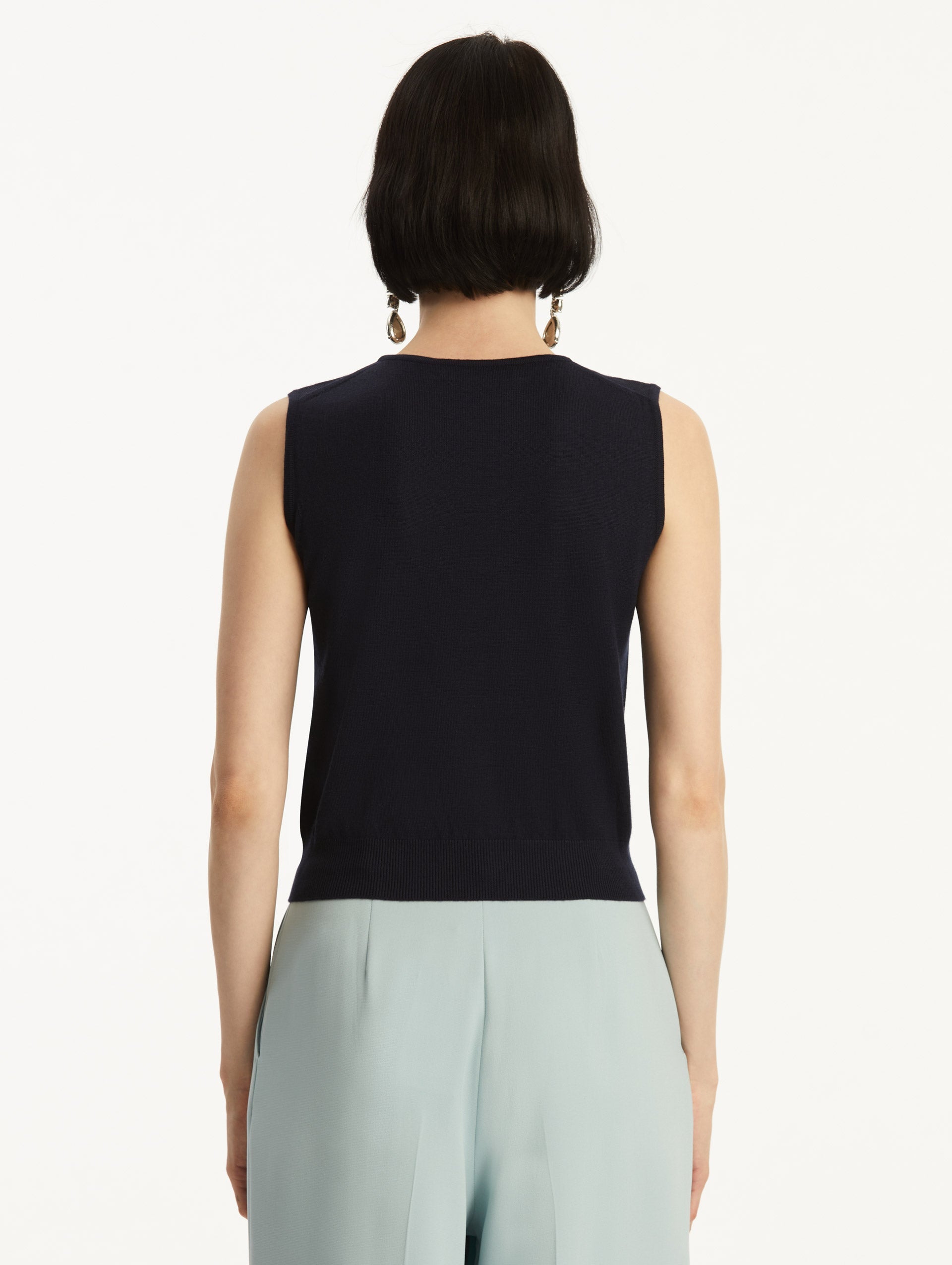 Wool-Blend Tank Navy / Oscar de la Renta