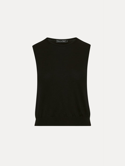 Wool-Blend Tank Black / Oscar de la Renta