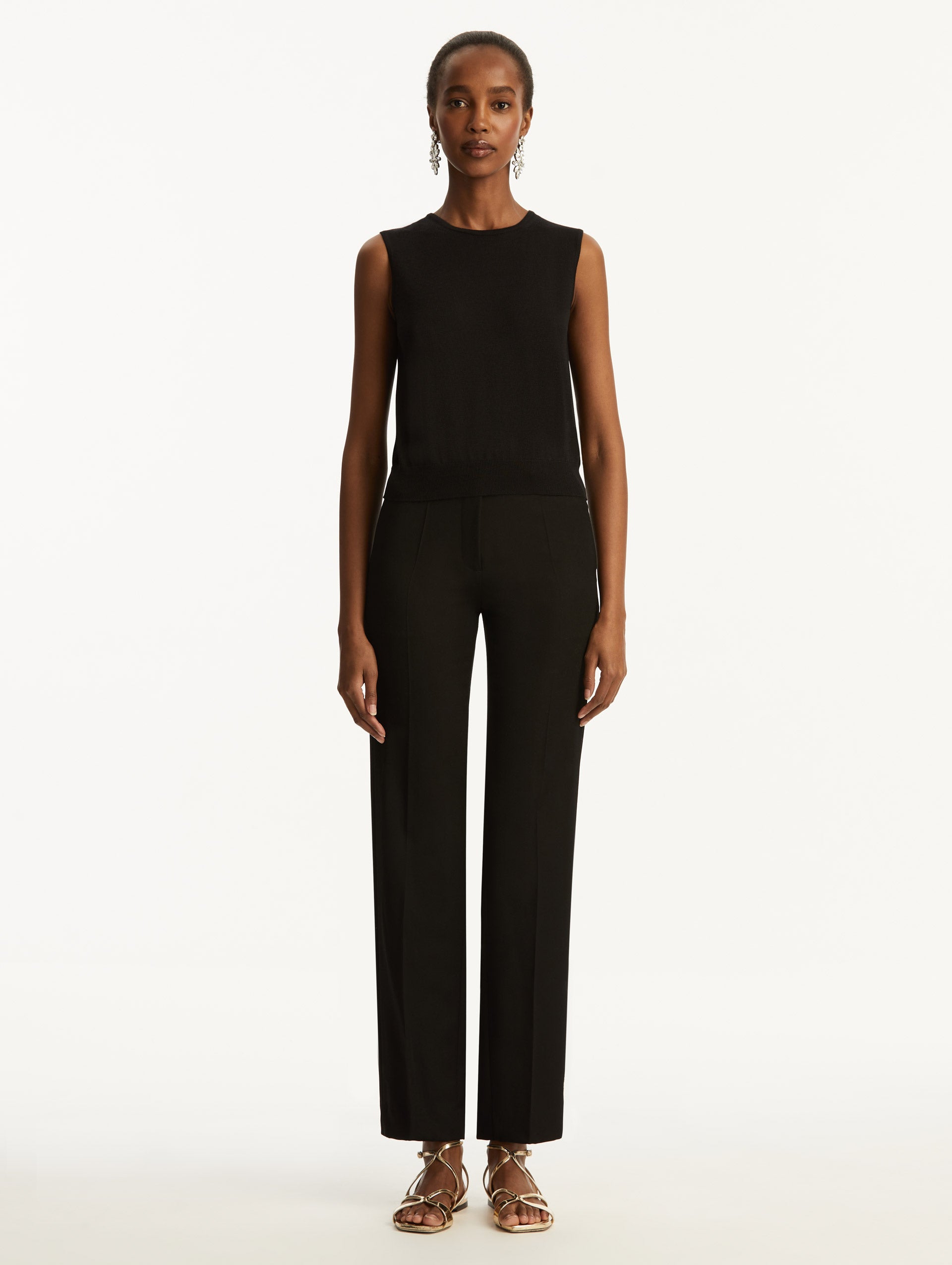 Wool-Blend Tank Black / Oscar de la Renta