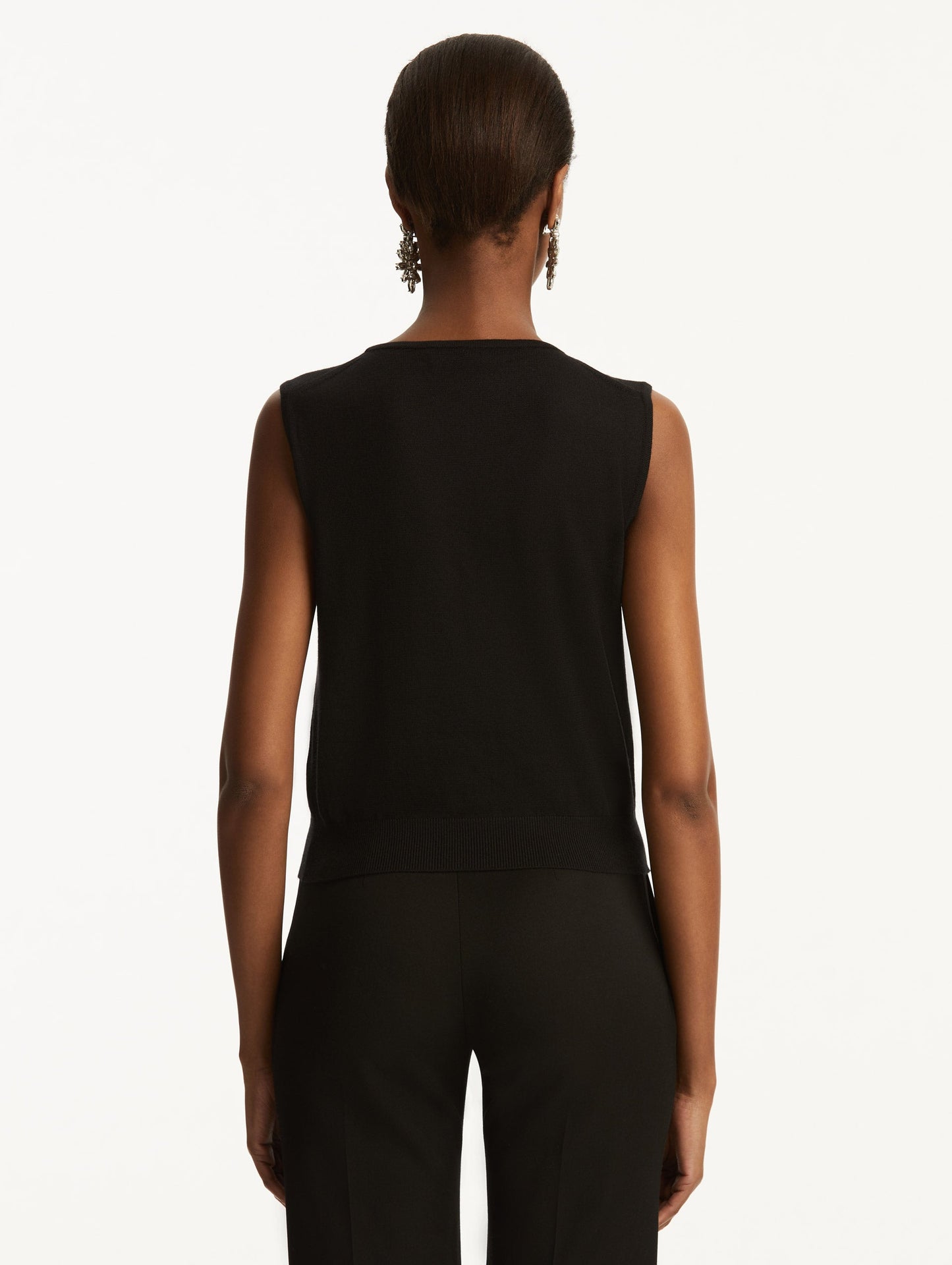 Wool-Blend Tank Black / Oscar de la Renta