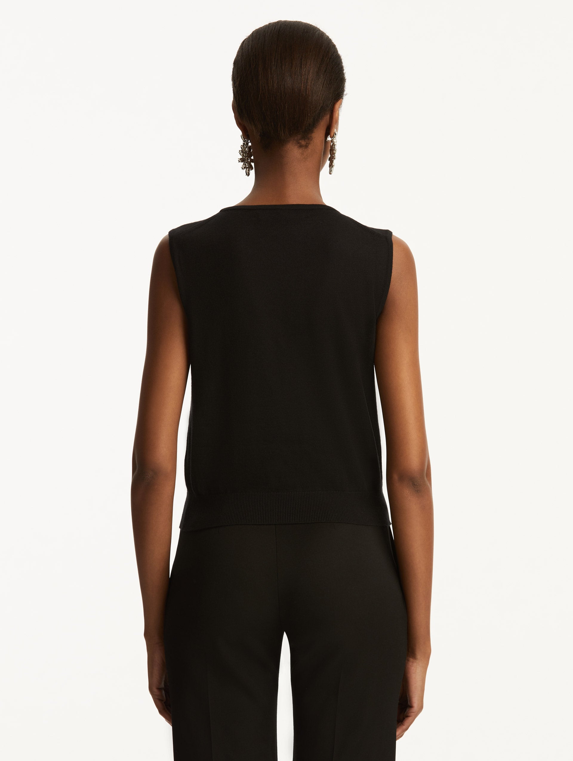 Wool-Blend Tank Black / Oscar de la Renta