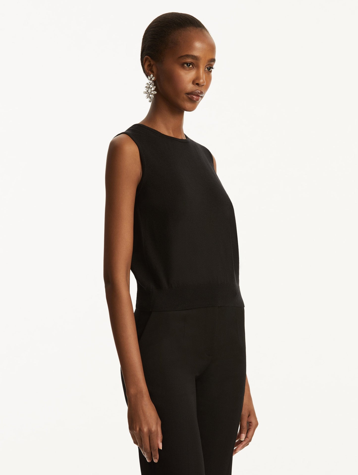 Wool-Blend Tank Black / Oscar de la Renta