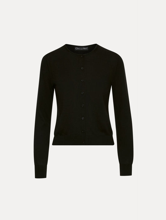 Wool-Blend Cardigan Black / Oscar de la Renta