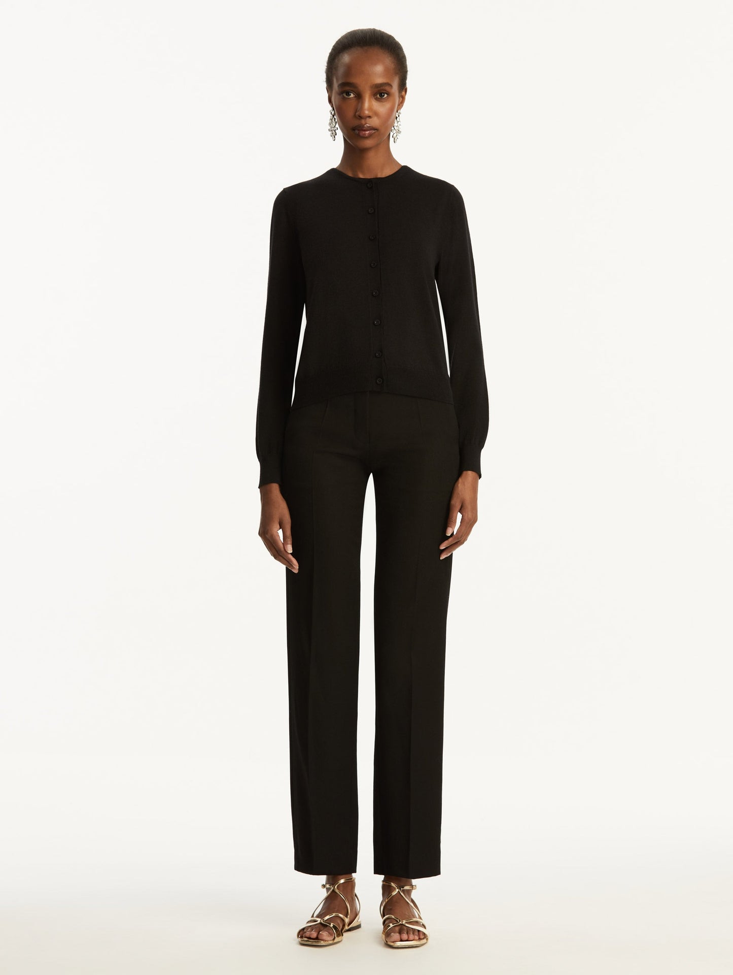 Wool-Blend Cardigan Black / Oscar de la Renta