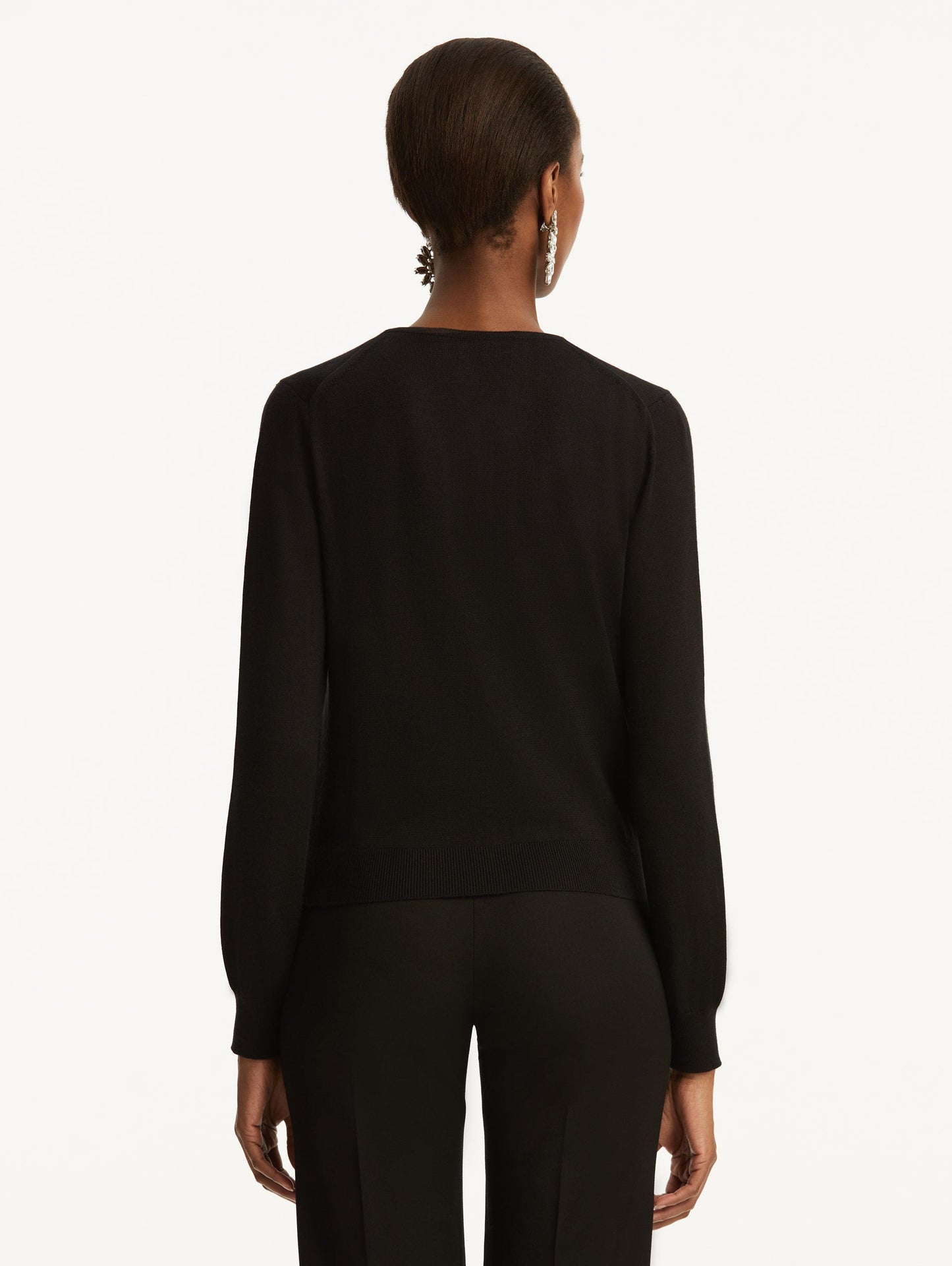 Wool-Blend Cardigan Black / Oscar de la Renta